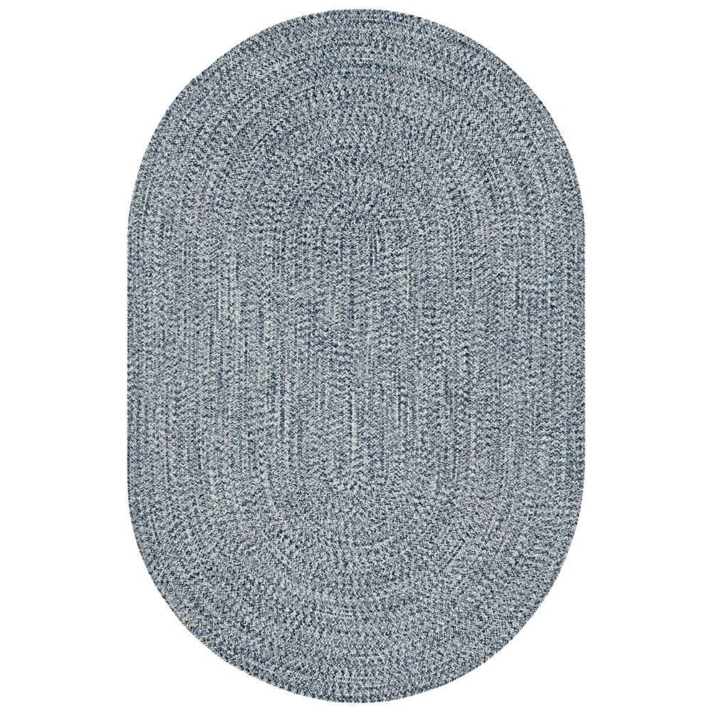 Durable Machine Woven Outdoor Rug for Patio & Deck - Chesapeake Bay Denim Blue - All-Weather Resistant & Easy to Clean - Perfect for Backyard, Poolside & Garden Decor
