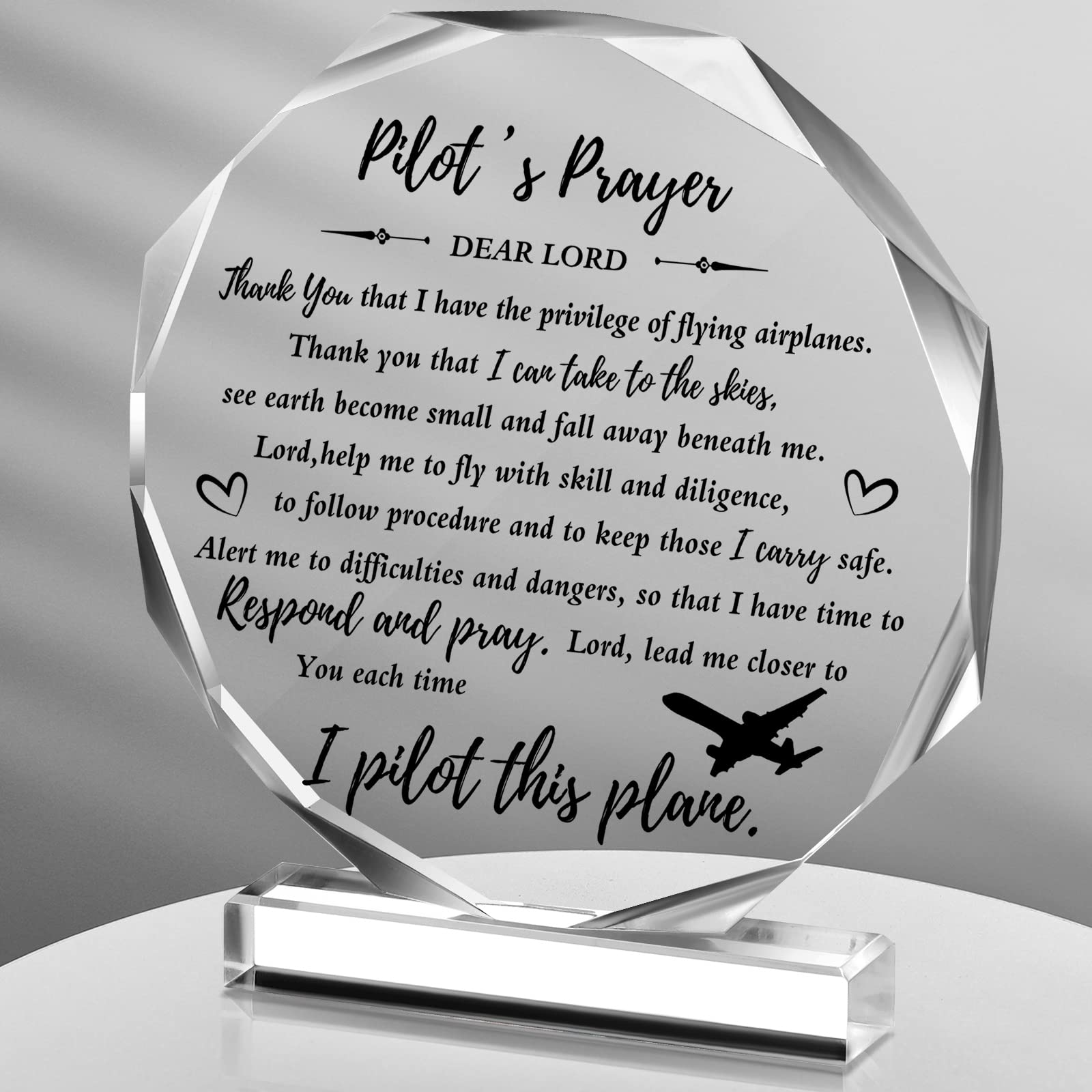 **Premium Aviation Pilot Gifts for Men - Acrylic Flight Attendant Graduation Present - Unique Home & Office Decor for Living Room, Bathroom, Bar, or Diner - Perfect for New Pilots & Aviation Enthusiasts**