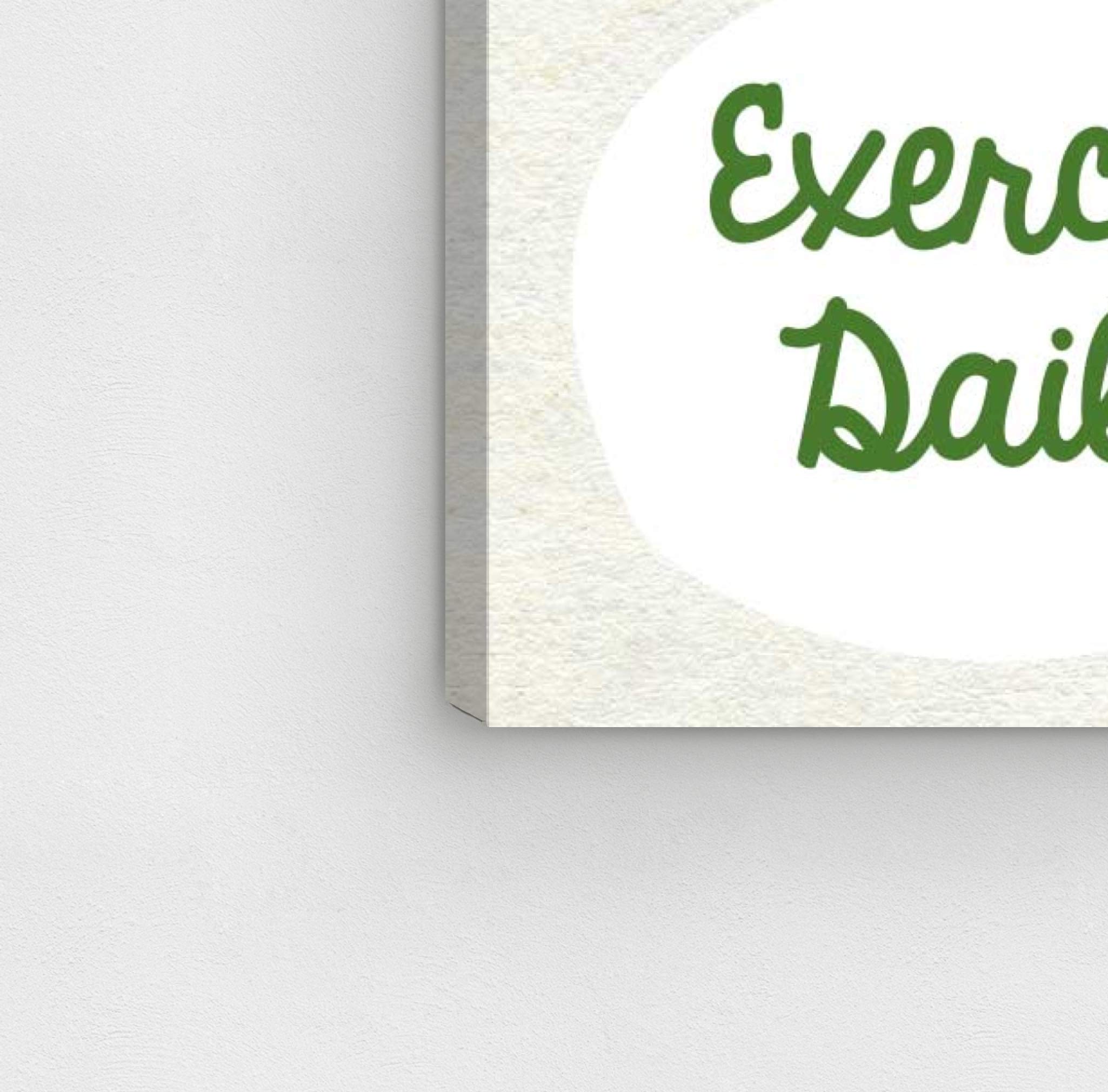 Oliver Gal Artist Co. 'Monkey Exercise' Kids Wall Art - 24x24 Inch Typography Canvas Print for Children's Room Decor in Brown & Green | Playful Nursery, Bedroom & Playroom Decor