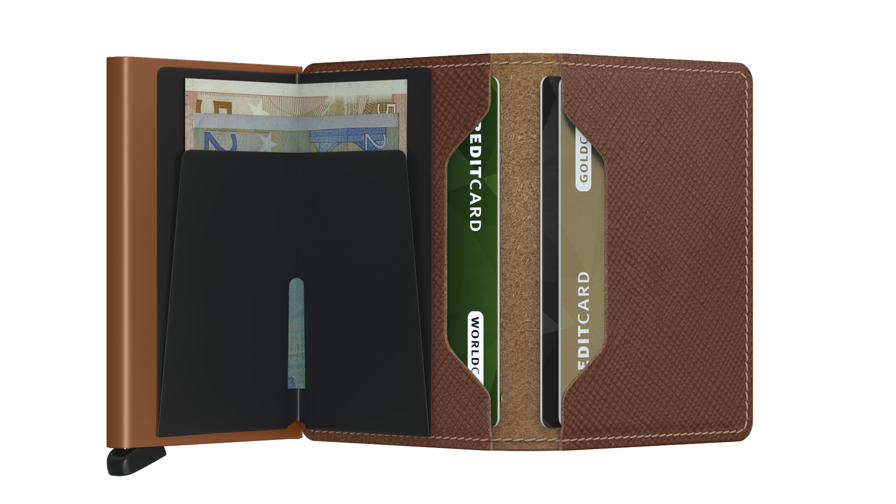 SECRID Slimwallet Saffiano Leather - RFID Blocking Minimalist Wallet for Men & Women | Perfect for Travel, Business & Everyday Use