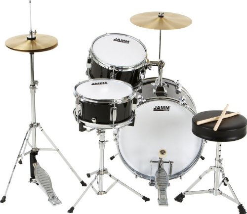 Cannon Percussion JAMM Jr. 3-Piece Kids Drum Set - Blue | Complete Beginner Drum Kit for Children | Perfect for Home Practice, Music Lessons & Playtime