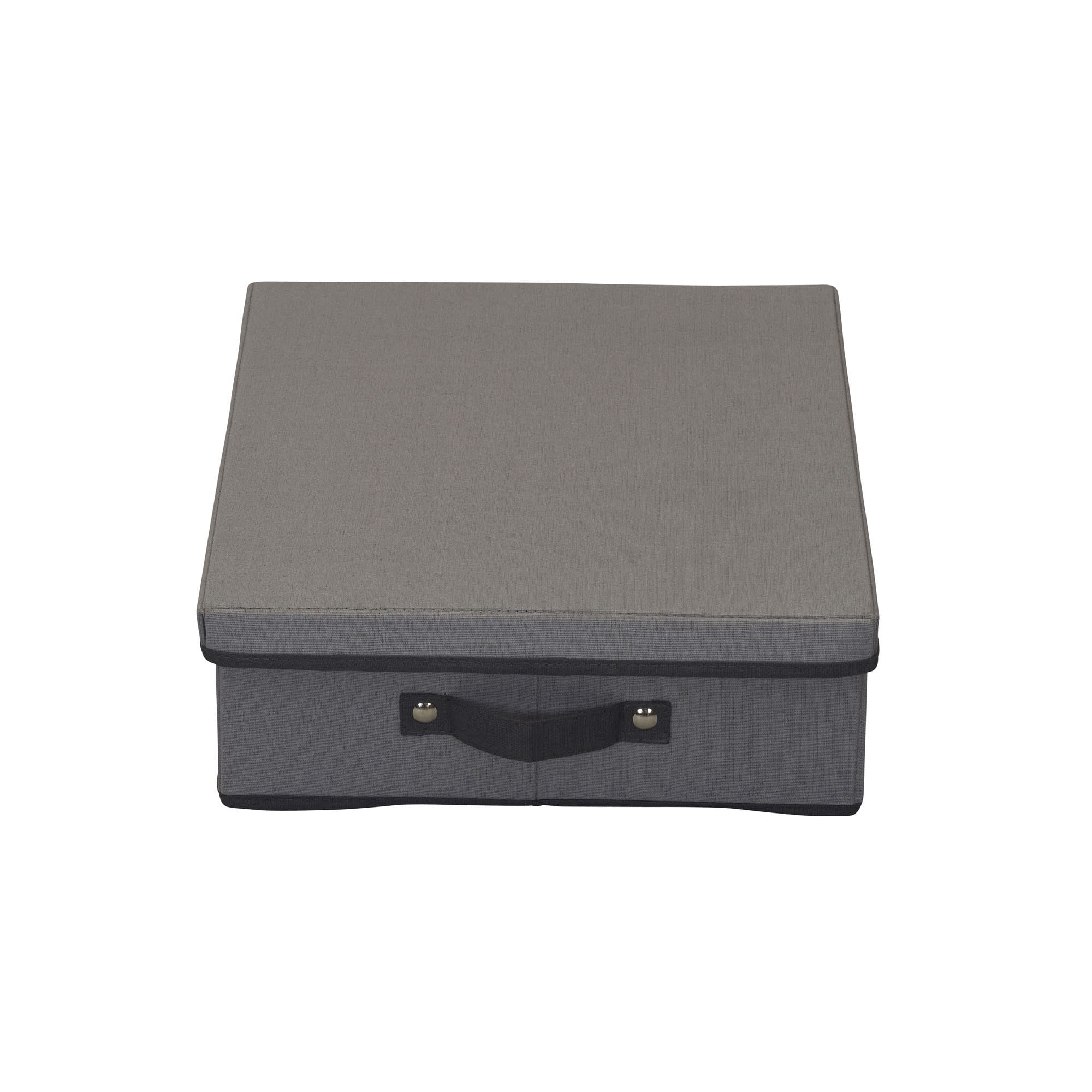 Household Essentials Gray Platter Chest - 12 Plate Storage Organizer for Dining Room, Kitchen, and Buffet Serving | Space-Saving Dishware Cabinet