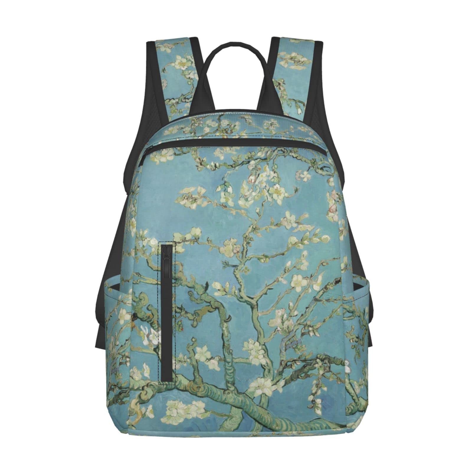 Van Gogh Almond Blossoms Waterproof Backpack - Large Capacity Durable Hiking Travel Backpack for Women & Men - Perfect for School, Commuting & Outdoor Adventures