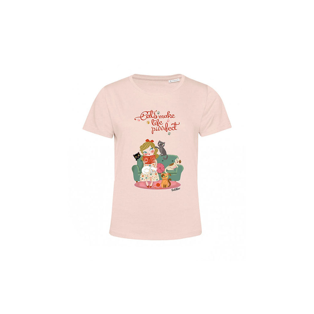 Cat Lover Graphic T-Shirt for Women - Funny Cat Mom Tee by Laliblue - Perfect Gift for Cat Owners & Animal Lovers - Casual Wear, Cat-Themed Outfits