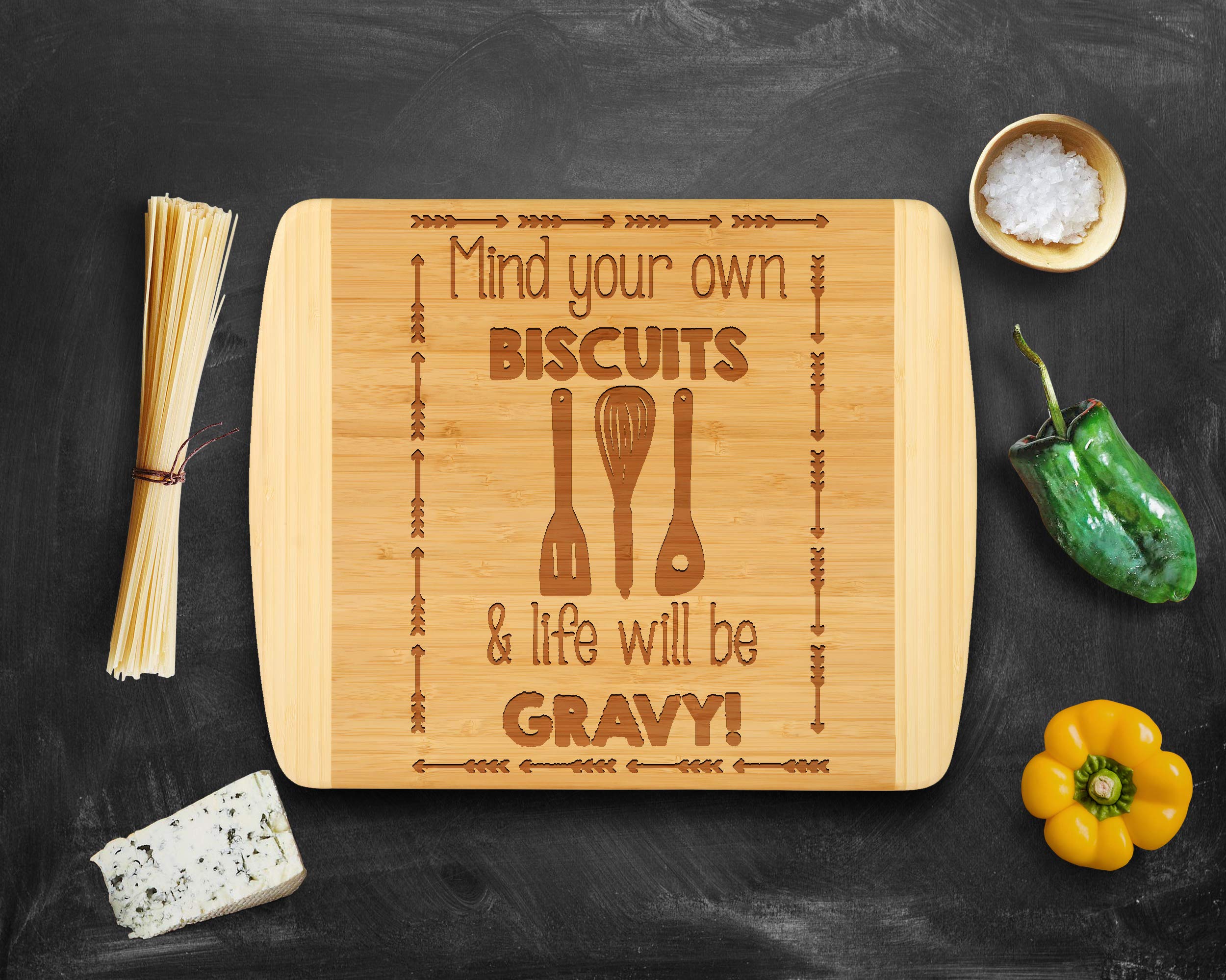 Personalized Wooden Chopping Board for Dad - Custom Rustic Wood Cutting Board Gift for Father's Day, Christmas | Perfect for Kitchen, BBQ, and Home Decor