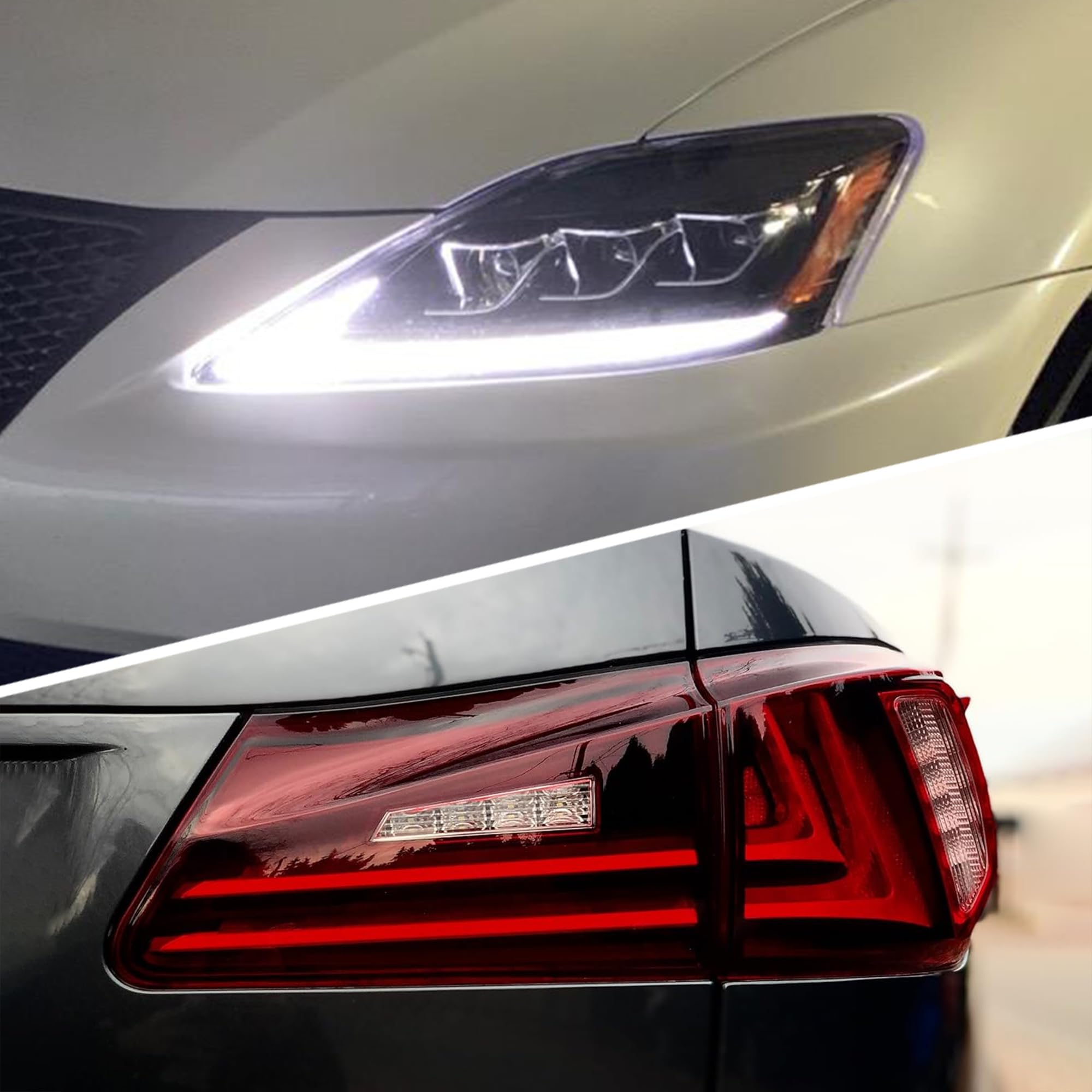 VLAND LED Headlights & Tail Lights for Lexus IS250/350 2006-2012 - Amber/Red - Upgrade Your Ride