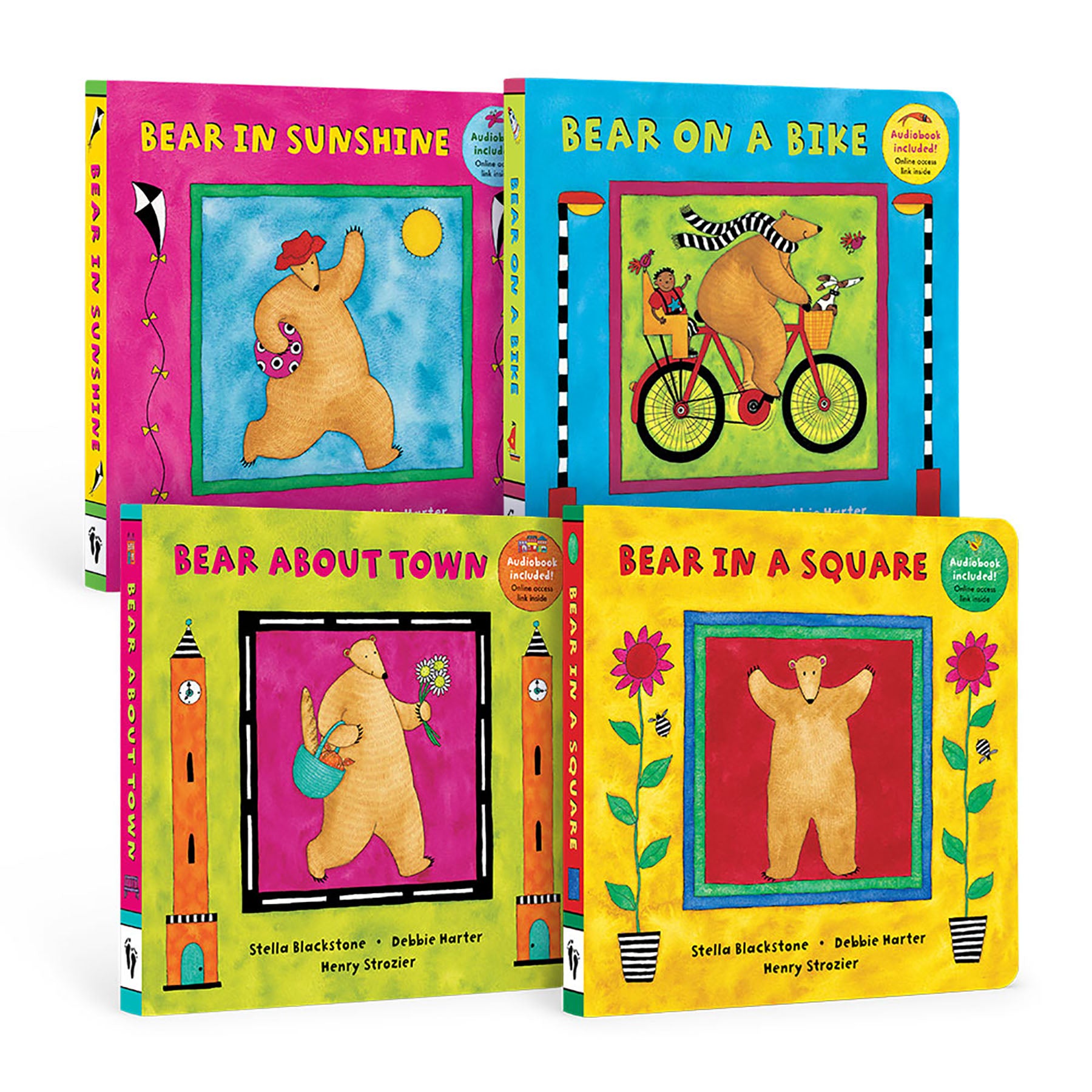 Barefoot Books PreK Bear Series Board Book Bundle - Set of 4 Educational Toddler Books for Early Learning | Perfect for Storytime, Preschool Reading & Gift Giving