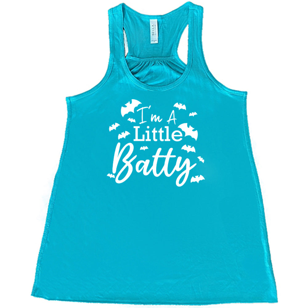 Funny 'I'm A Little Batty' Halloween T-Shirt - Cute Bat Design for Costume Parties & Spooky Events