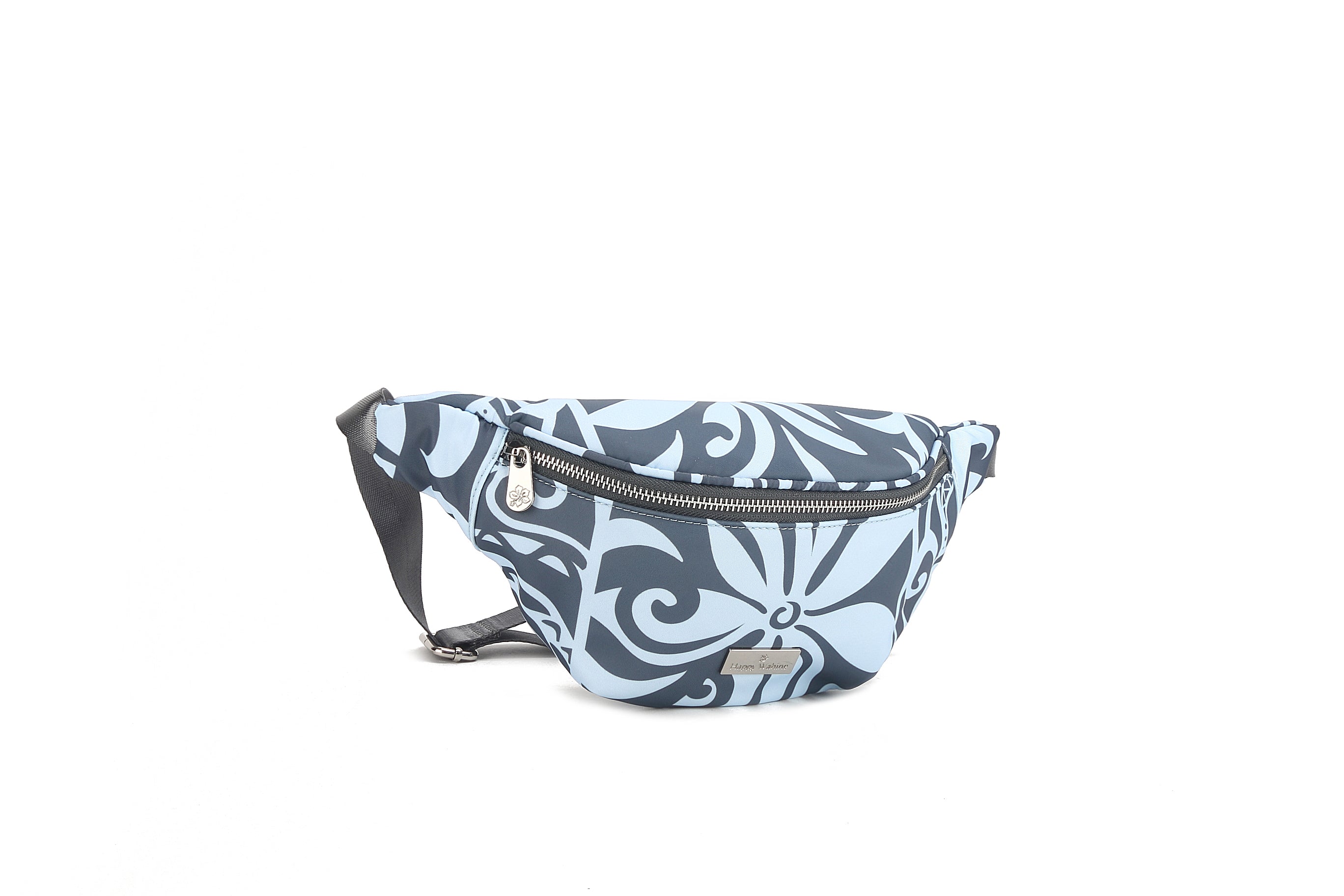 Keʻolu Tapa Tiare Teal Belt Bag - Stylish Waist Pack for Women & Men - Perfect for Travel, Hiking, Running & Everyday Use