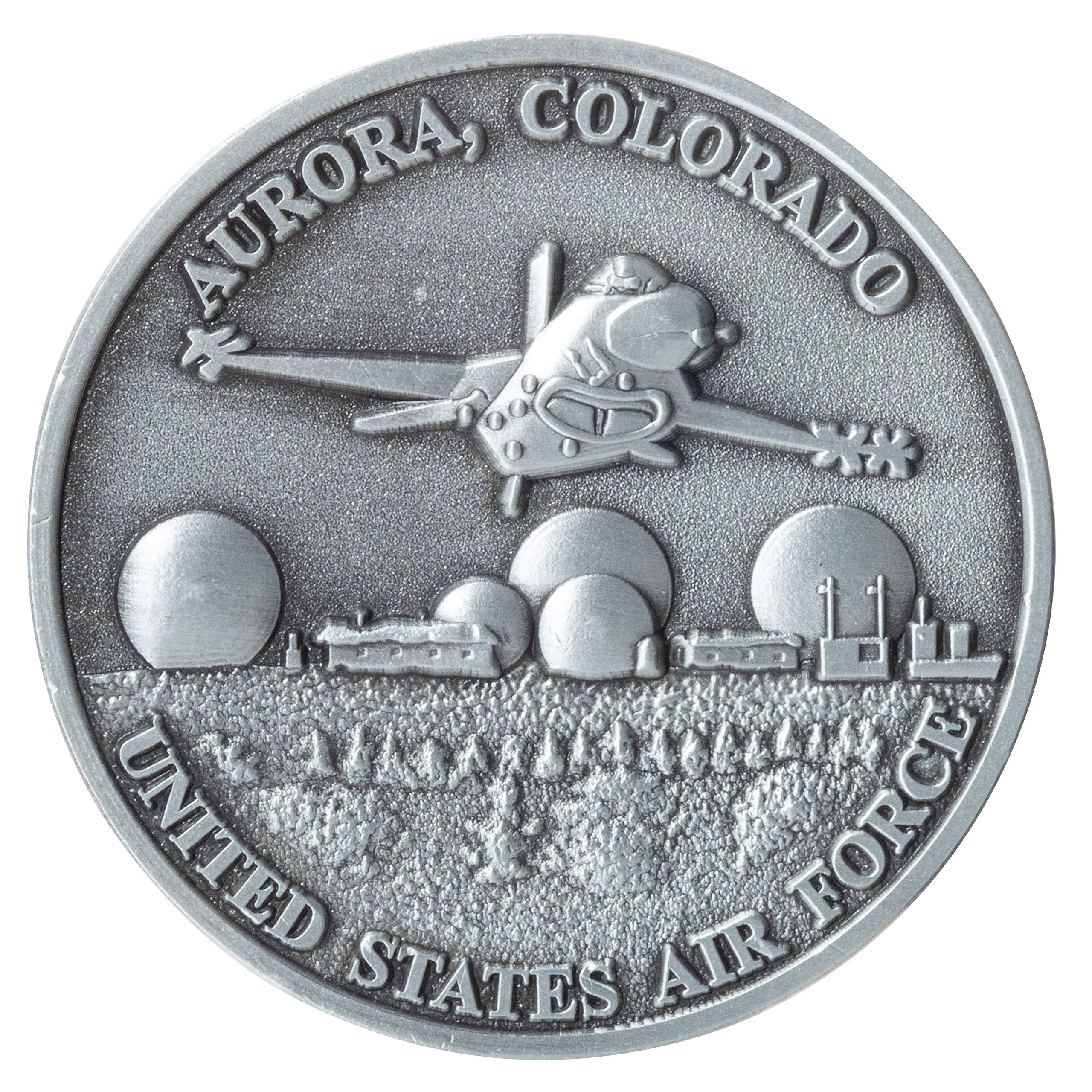 USAF Buckley Air Force Base 460th Space Wing Colorado Challenge Coin - Military Collectible for Veterans, Enthusiasts & Gift Giving