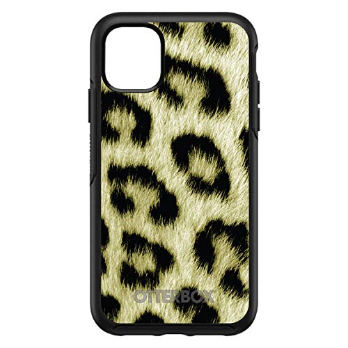 Yellow Black Leopard Fur Skin Print On Black Case
