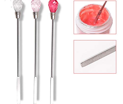 Zhongjiuyuan 3-Pack Permanent Makeup Eyebrow Tattoo Microblading Ink Mixer Pigment Stirring Rods - Professional Body Art Accessories for Tattoo Artists & Salons (Spatula) - Perfect for Eyebrow Pigment Blending & Cosmetic Tattoo Procedures