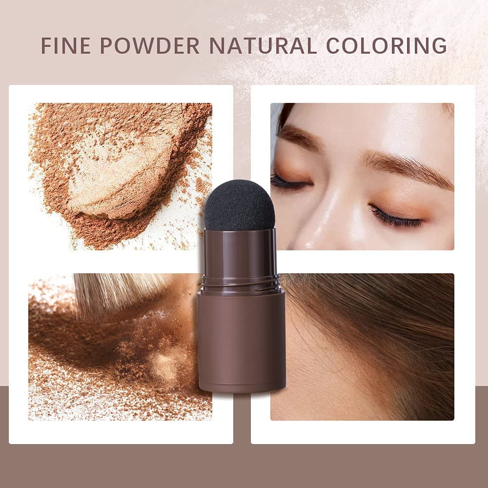 Natural Hairline Powder & Shading Sponge Pen - Waterproof Root Touch Up Concealer for Thinning Hair | Long Lasting, Buildable Eyebrow Makeup | Perfect for Daily Use, Special Occasions & Travel