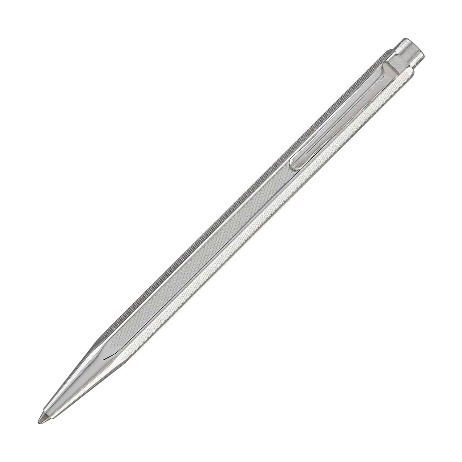 Premium Caran d'Ache Ecridor Retro Silver Plated Palladium Ballpoint Pen - Elegant Writing Instrument for Office, Business Gifts & Luxury Collectors