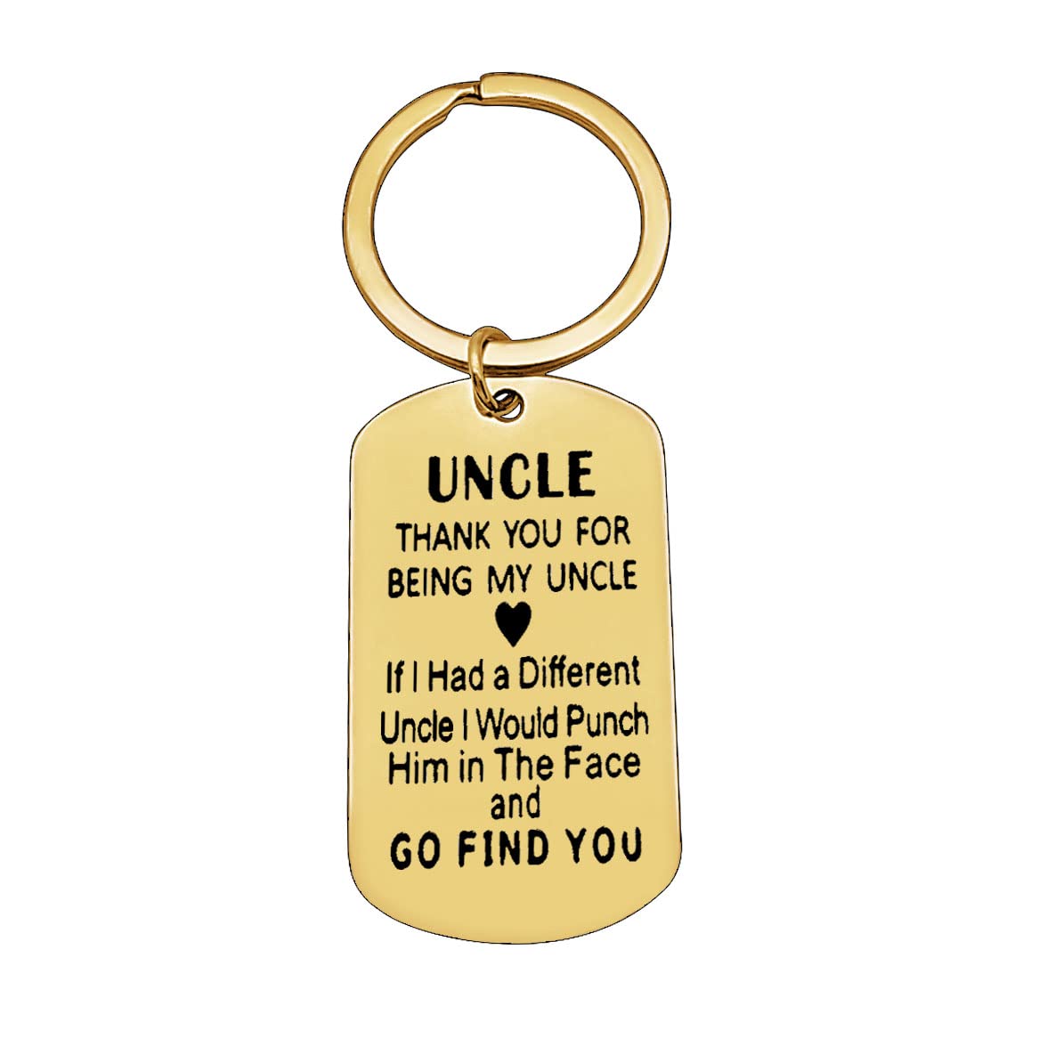 Uncle Keychain Gift - Thank You for Being My Uncle - Father's Day, Christmas, Birthday & Thanksgiving Gift for Uncle - Thoughtful Present from Niece or Nephew - Perfect for Family Gatherings & Special Occasions