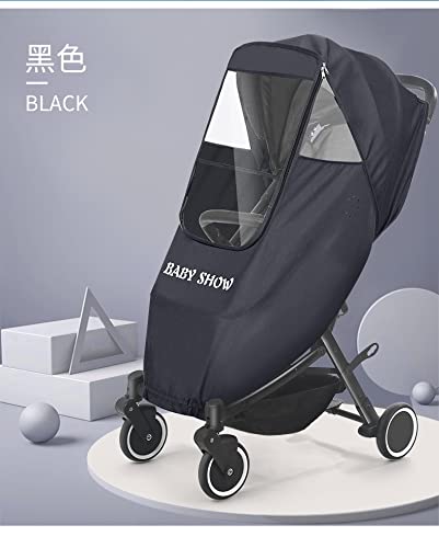 Waterproof Baby Stroller Rain Cover - Transparent Windproof & Dust Shield for Universal Prams & Carriages (Blue) | Perfect for Outdoor Walks, Travel & Inclement Weather Protection