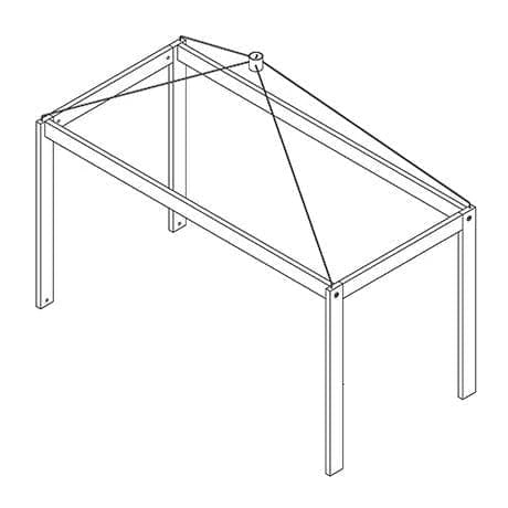 146cm Canopy Bed Frame with Mosquito Net - Perfect for Outdoor Camping, Beach Parties & Boho Bedroom Decor