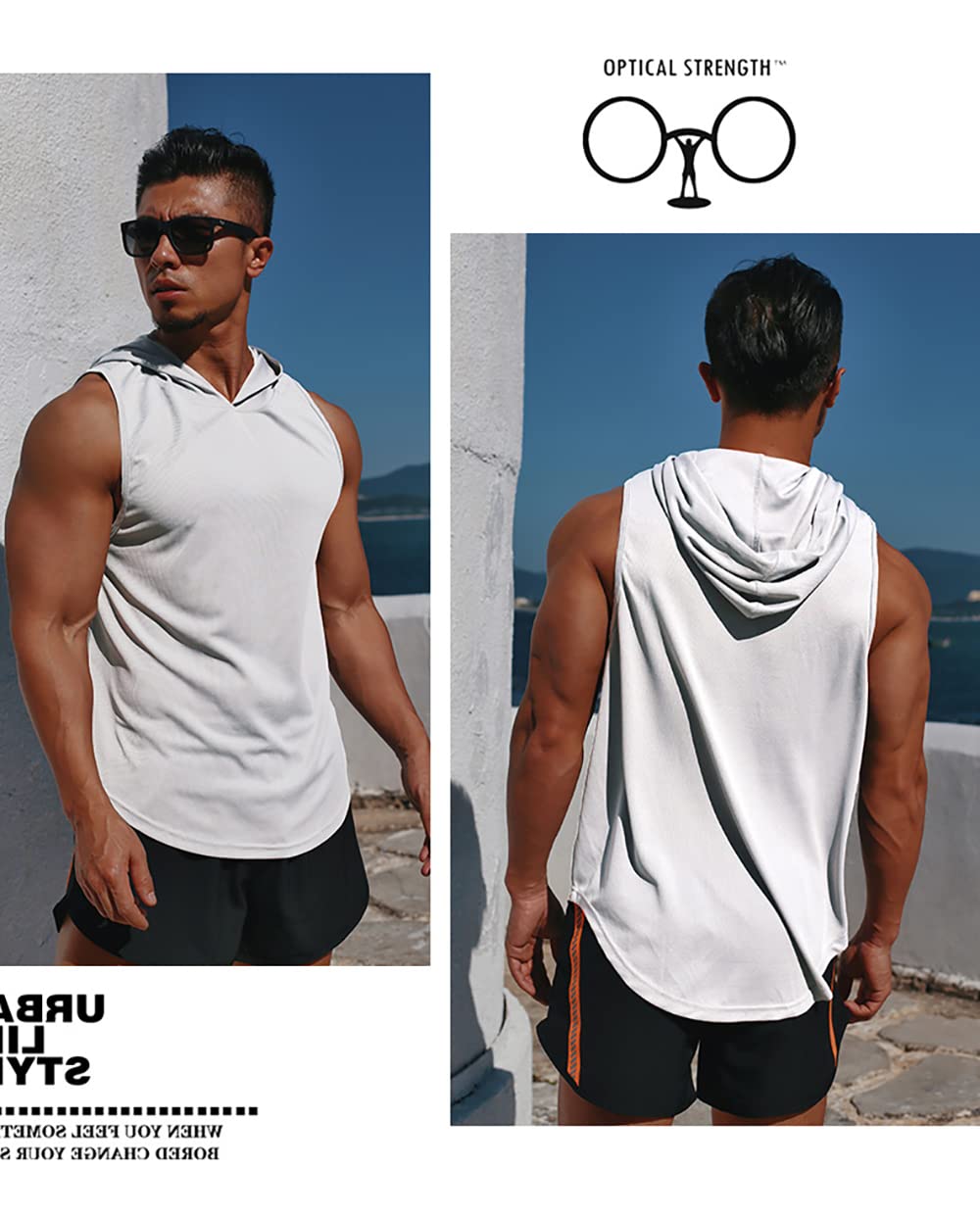 Men's Muscle Tank Tops - Gym Workout Shirts, Sleeveless Fitness T-Shirts & Athletic Hoodies for Men | Perfect for Weightlifting, Running & Summer Sports