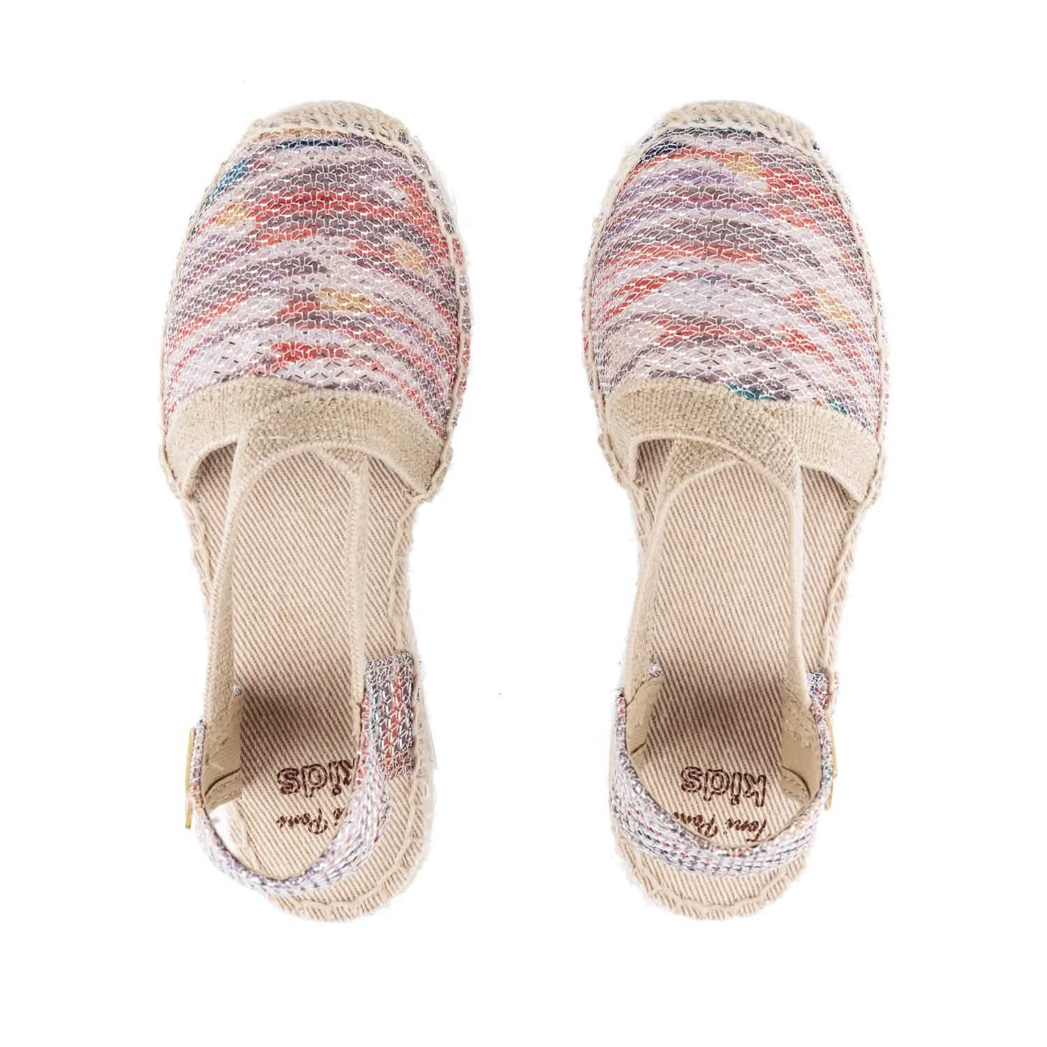 Vegan Metallic Wedge Espadrille Sandals for Girls - Comfortable Kids Summer Shoes for Beach, Party & Casual Wear - Edita S