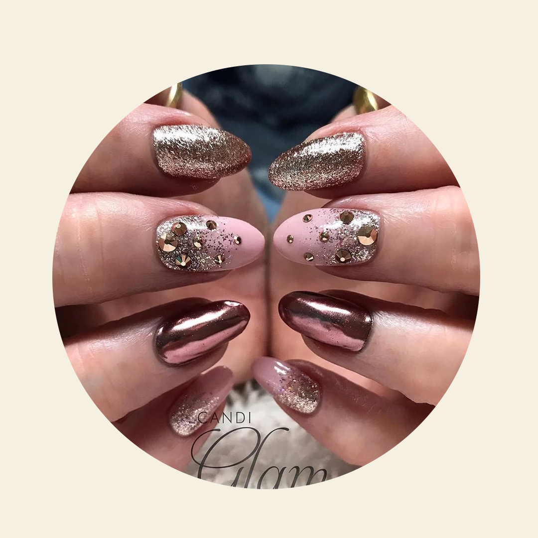 Mitty Essentials Chrome Powder - Rose Gold Shimmer for Nails, Eyeshadow & Body | Vegan & Cruelty-Free Makeup for Glamorous Looks