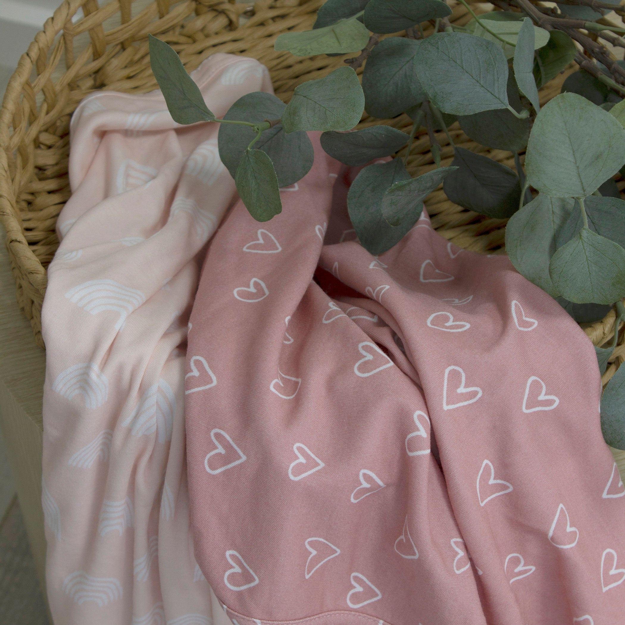 Nordic Style 2-Pack Jersey Wrap in Dusty Berry & Rose - Soft & Cozy for Home, Office, and Travel