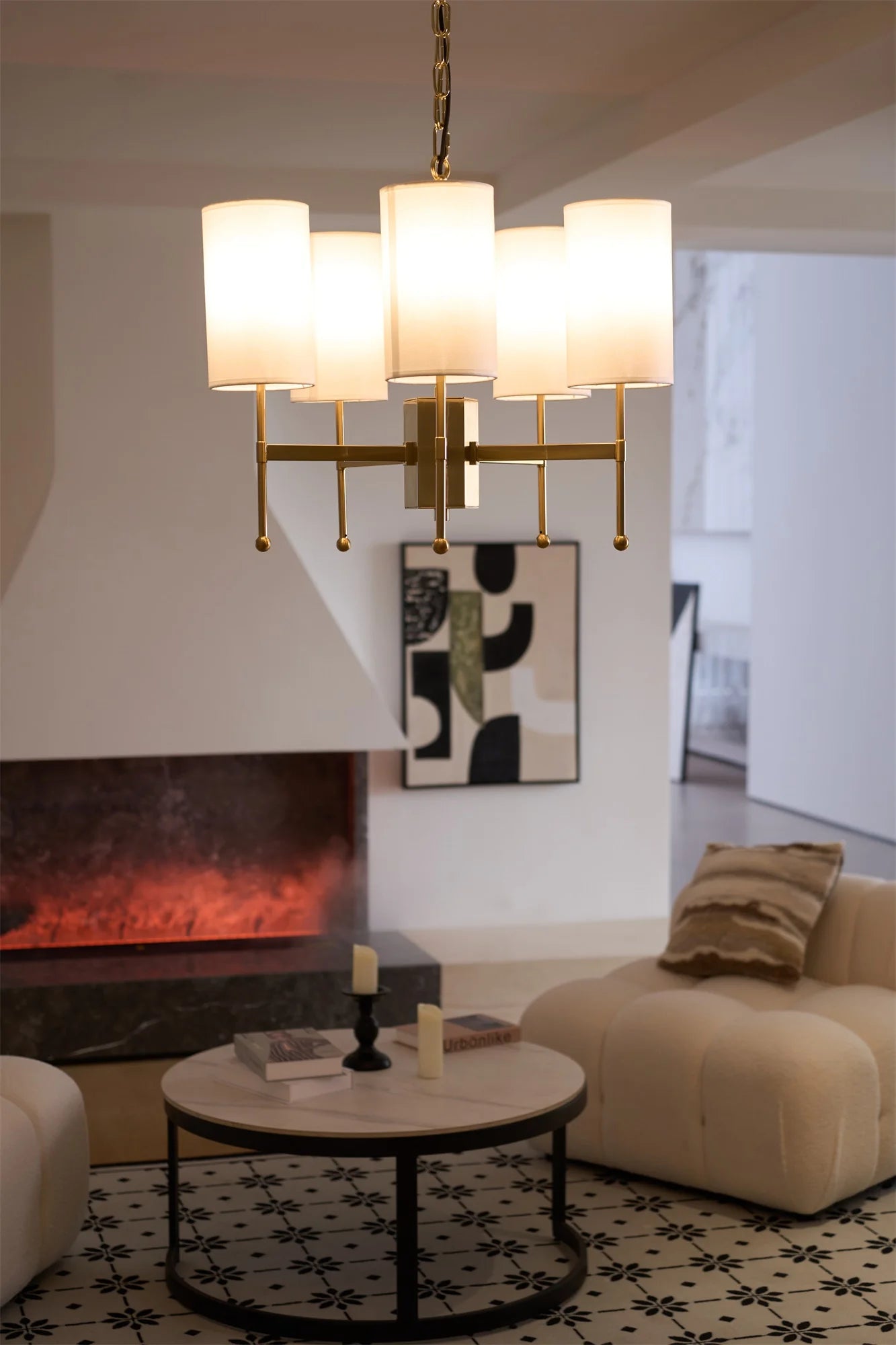 Kichler Modern Crystal Chandelier - Elegant Ceiling Light Fixture for Dining Room, Living Room & Bedroom - Energy Efficient LED Lighting for Home Decor