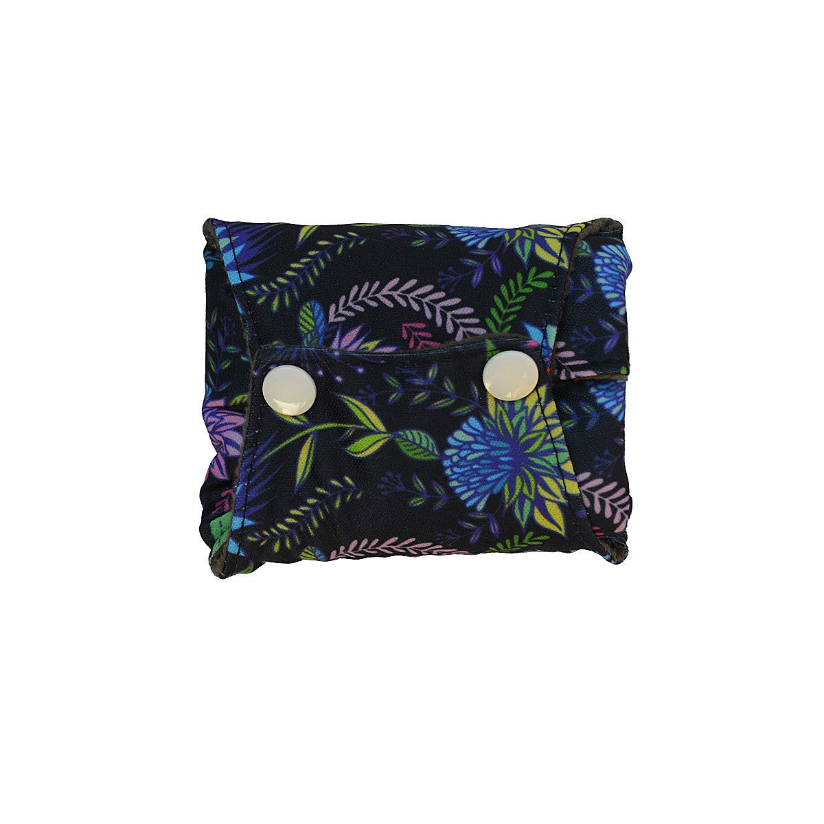 Organic Cotton Washable Reusable Menstrual Pads - Eco-Friendly Cloth Sanitary Pads for Women, Overnight Bloom Pattern (16 Inch) | Comfortable Period Protection for Heavy Flow Days & Postpartum Care
