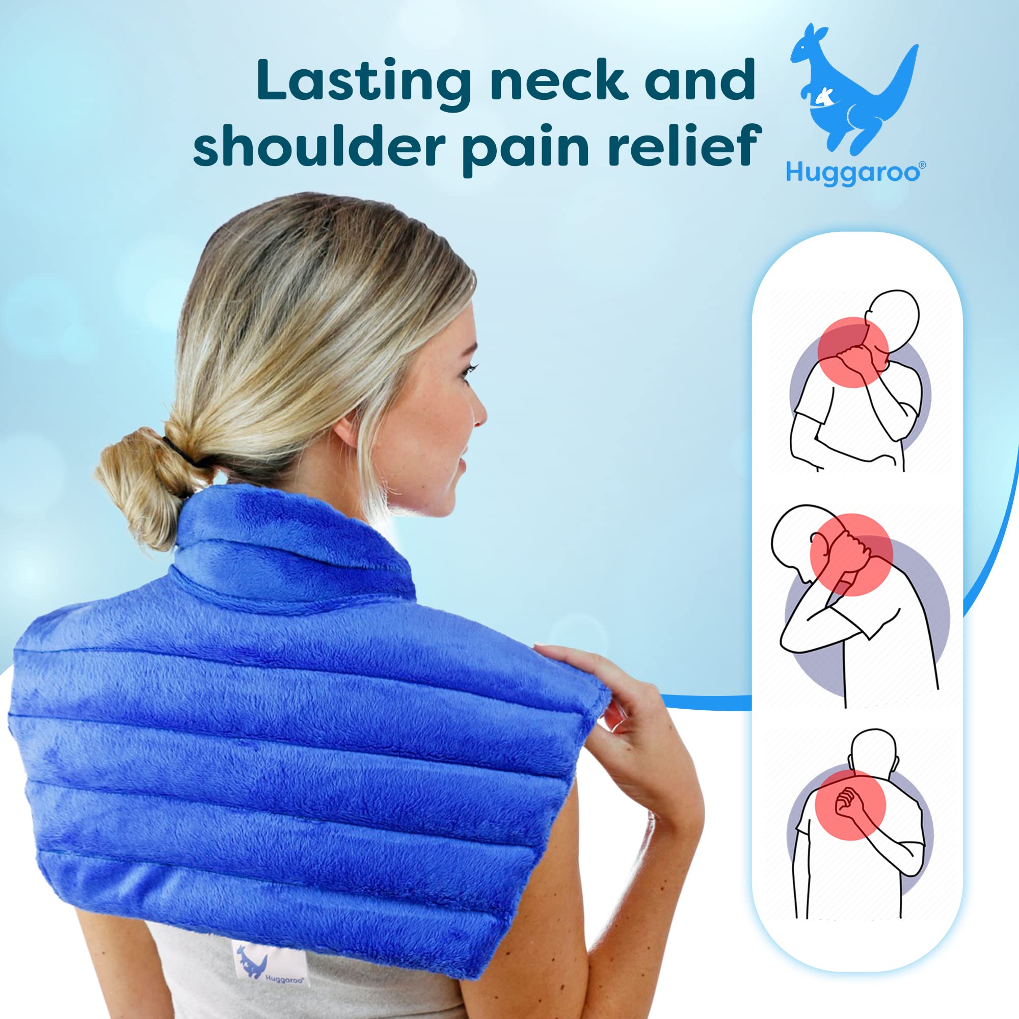 Weighted Microwave Heating Pad for Neck & Shoulder Pain Relief - Lavender Aromatherapy, Cordless, Reusable - Perfect for Home, Office & Travel Comfort