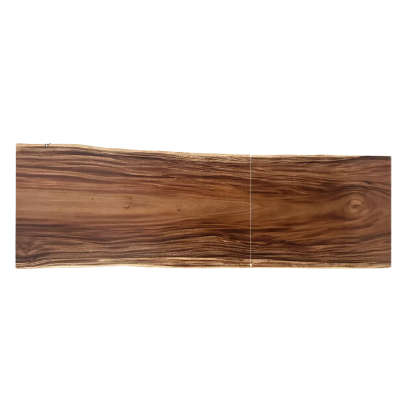 Premium Black Walnut Solid Wood Dining Table with Natural Edge - Large Top for Kitchen, Dining Room & Home Decor