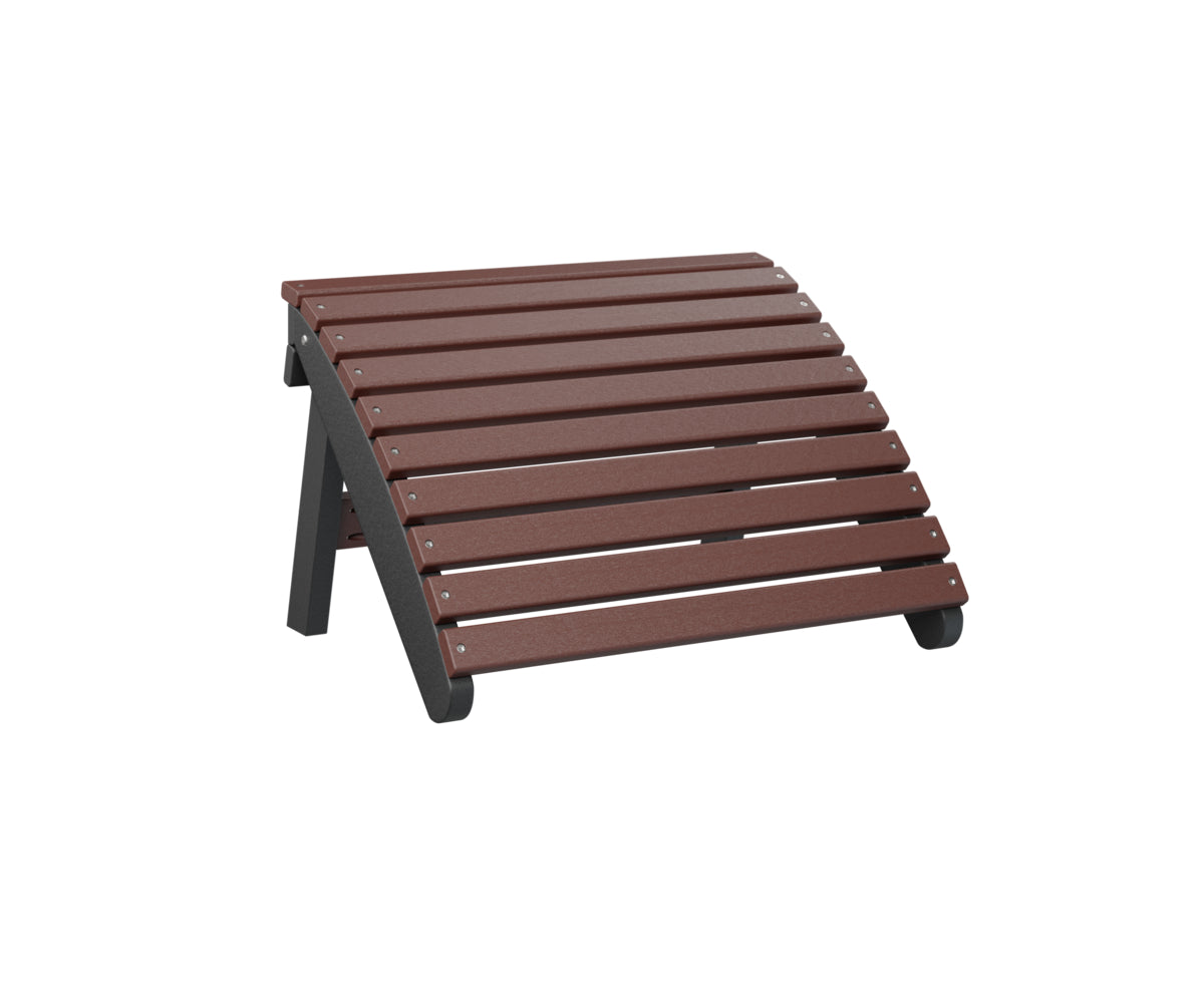 Berlin Gardens Folding Adirondack Footstool - Outdoor Patio Furniture, Portable Foot Rest for Garden, Deck, Poolside & Camping - Lightweight & Durable Design