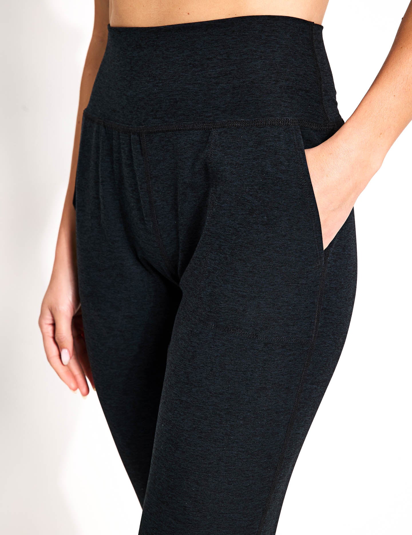 Spacedye Midi Jogger Pants - Darkest Night Color | Comfortable Women's Lounge & Yoga Pants for Casual Wear, Workout & Home Relaxation