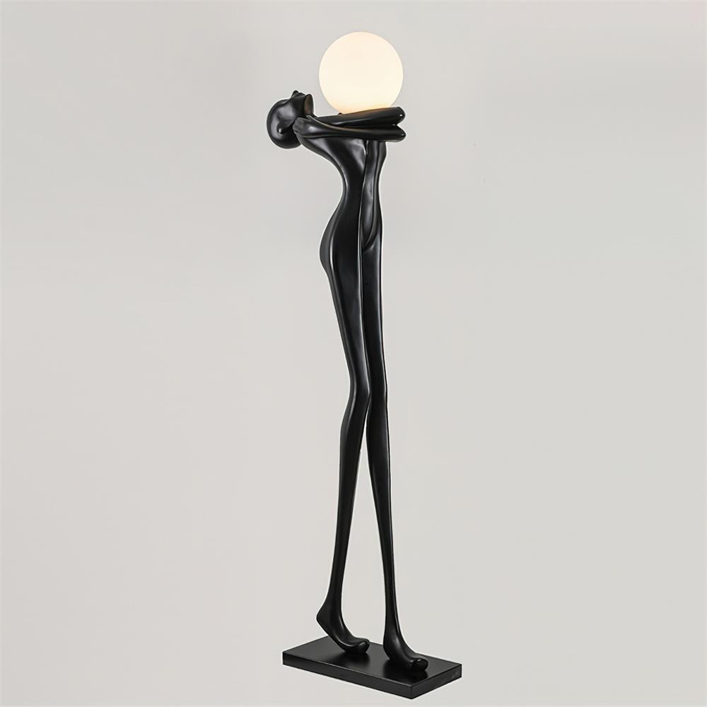 Modern Embrace Ball Sculpture Floor Lamp - Elegant Home Decor Lighting for Living Room, Bedroom, or Office - Perfect for Ambient and Accent Lighting