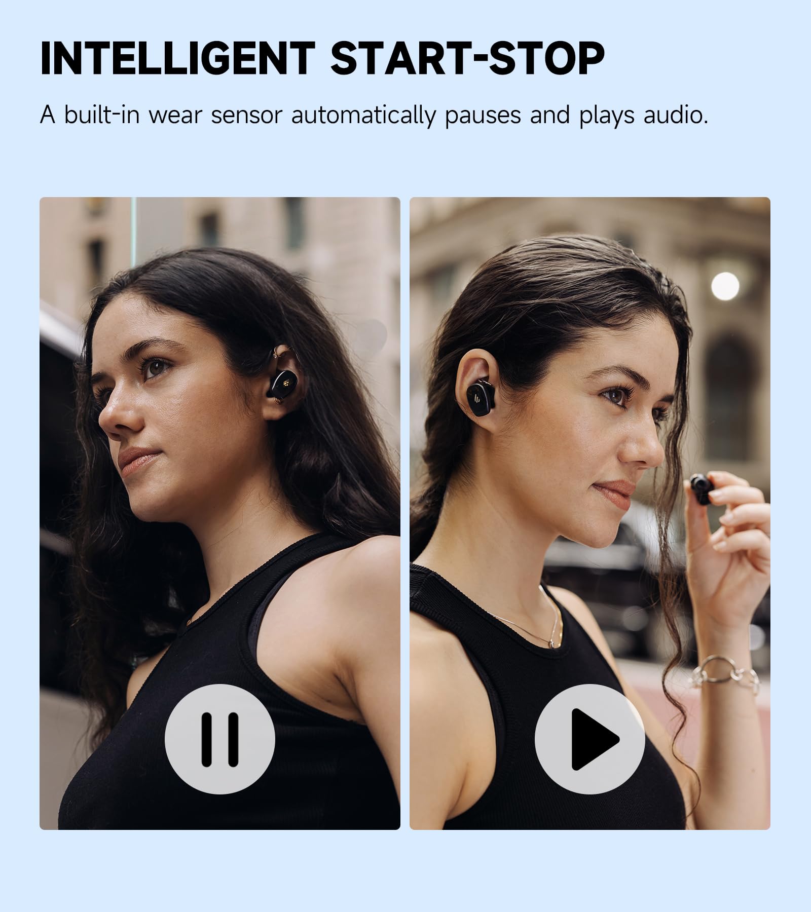 Edifier NeoDots True Wireless Earbuds with Hybrid ANC (48dB Noise Cancelling), Hi-Res Audio & LDAC, Wireless Charging, 6-Mic ENC, 56H Battery Life, Bluetooth 5.4 - Black | Perfect for Travel, Workouts & Commuting