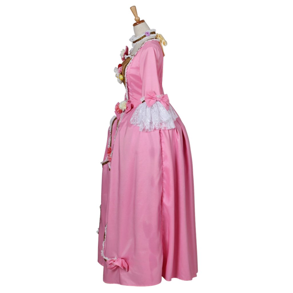Elegant Pink Rococo Ball Gown - Gothic Cosplay Dress for Women | DIY Costume for Evening Parties, Halloween & Renaissance Fairs