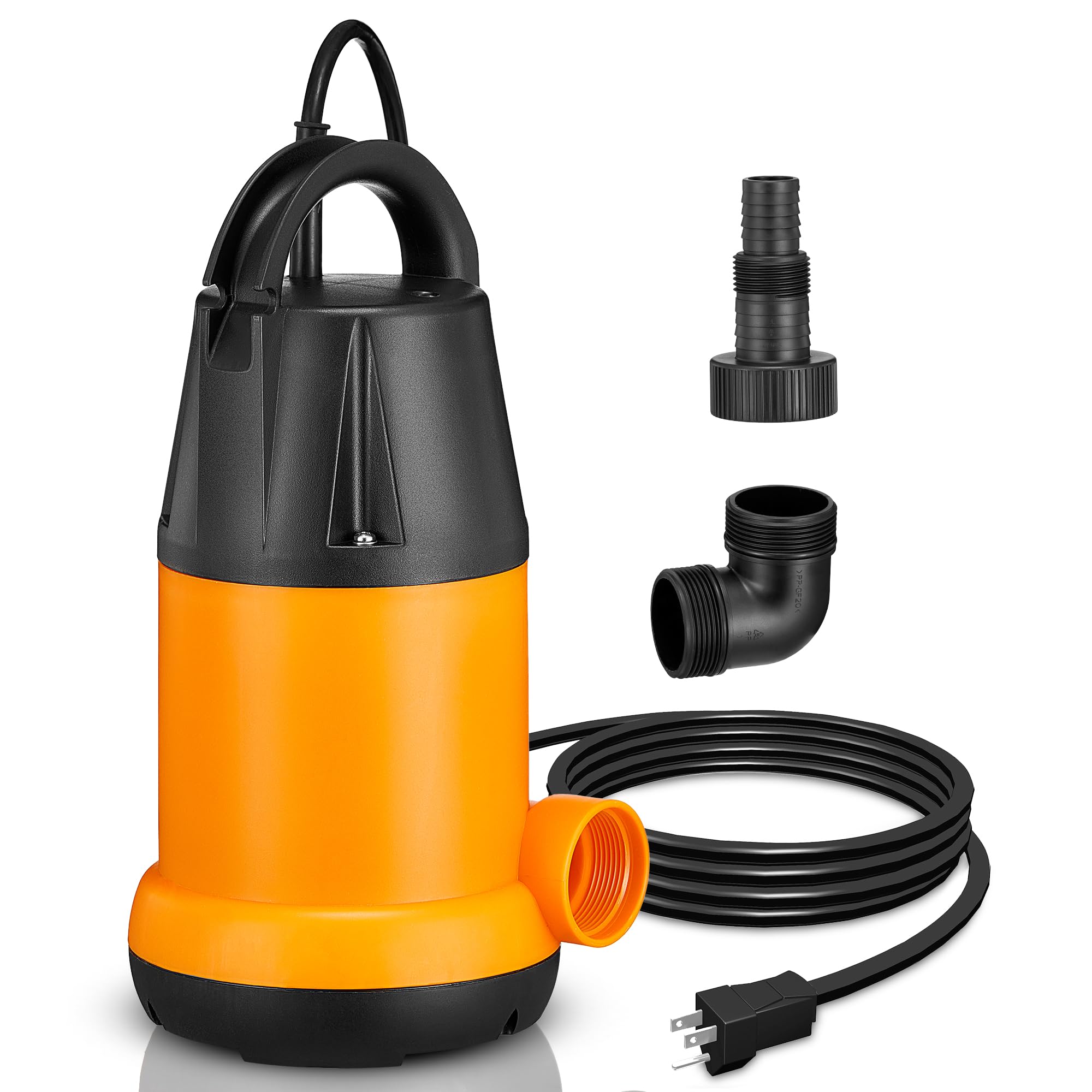 **4000GPH Submersible Sump Pump with 25 Ft. Power Cord - 1.5 HP Heavy Duty Water Pump for Basement, Pool, Pond, Hot Tub & Aquarium Drainage | Flood Prevention & Emergency Water Removal**