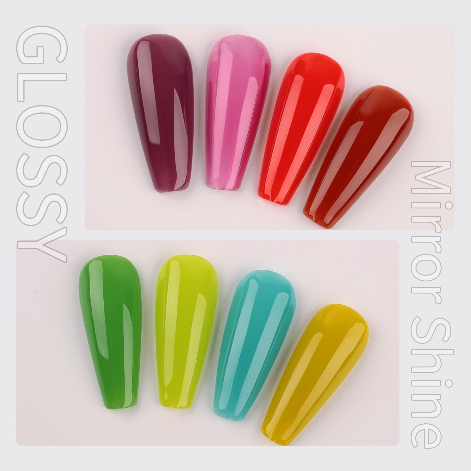 No Wipe Gloss Mirror Gel Top Coat - 16ML High Shine LED Soak Off Nail Polish | Long Lasting Professional Manicure Gel for Salon & Home Use | Perfect for Weddings, Parties & Special Occasions