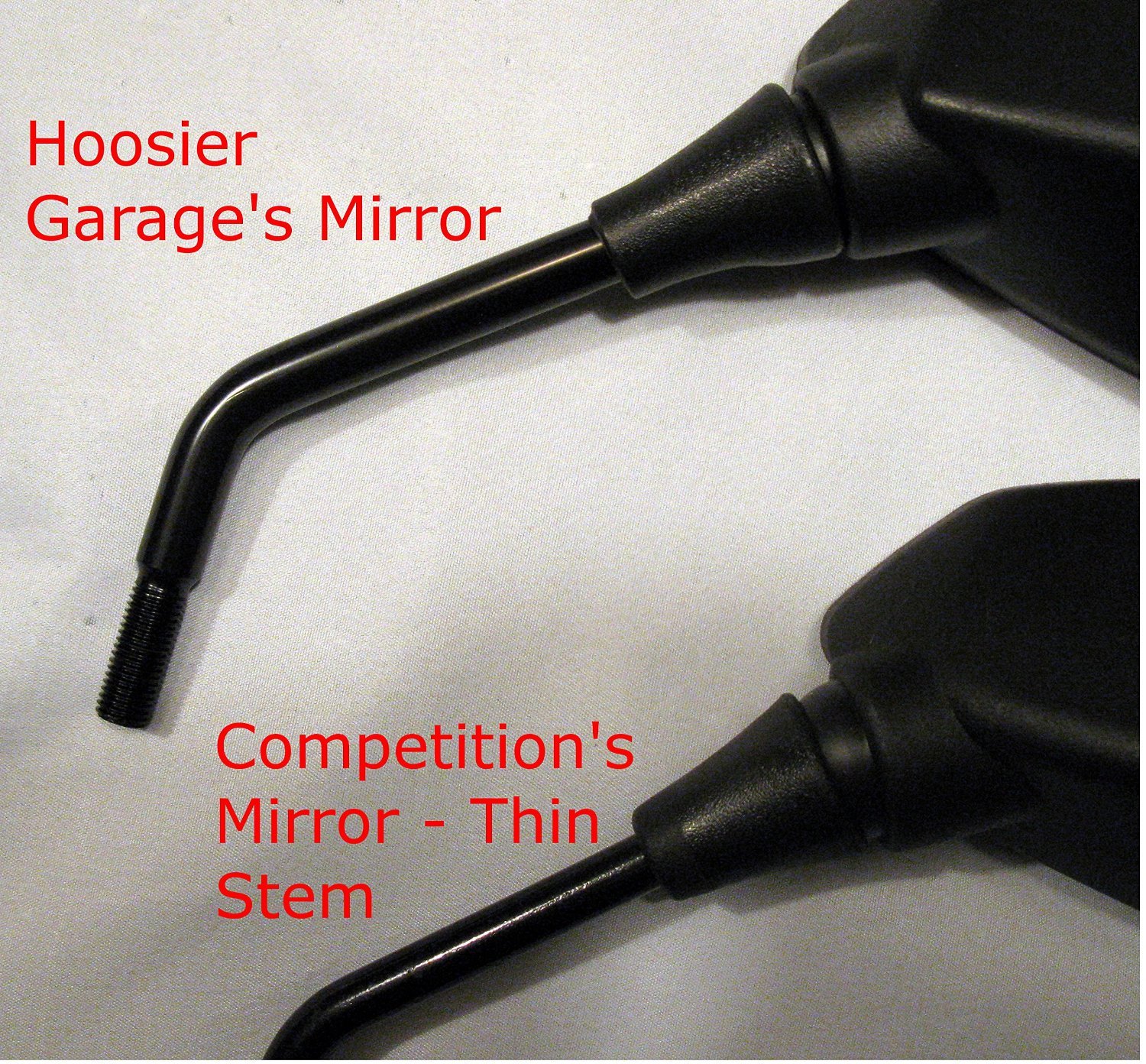 Stealth Style Motorcycle Mirrors - Heavy Duty 11.5MM Stem for Kawasaki, Suzuki, Honda, Victory - Durable Rearview Mirrors for Cruiser, Street & Touring Bikes - Enhanced Safety & Style for Highway & City Riding
