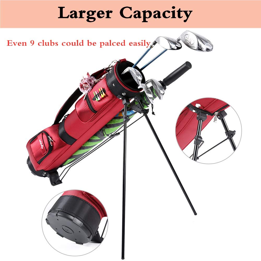 Sunday Golf Stand Bag with Travel Shoulder Strap - Lightweight Carry Golf Bag for Men & Women - Perfect for Weekend Golfing, Driving Range Practice & Travel