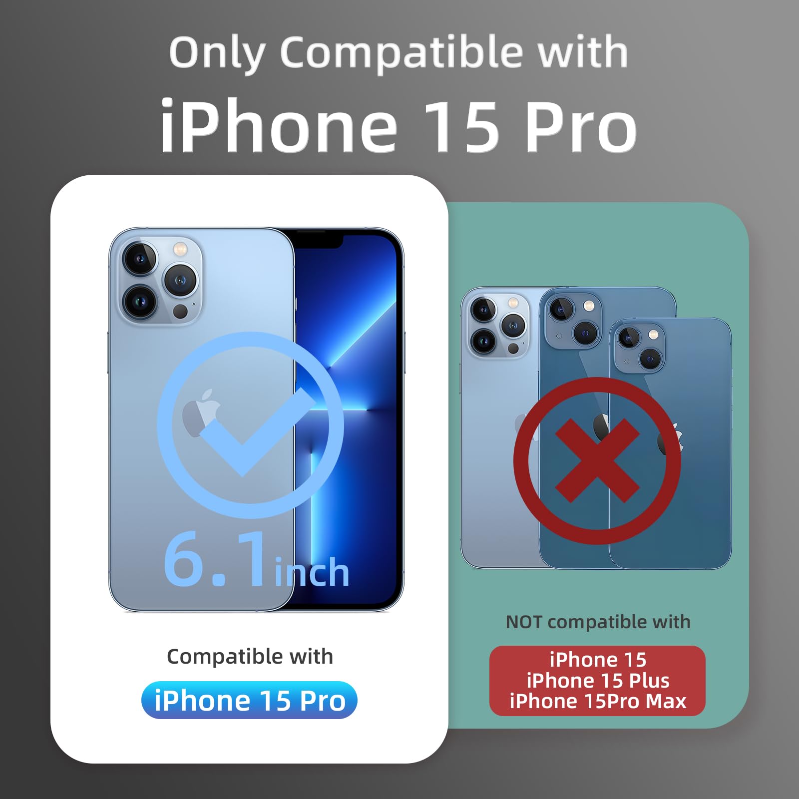 Magnetic Engraved iPhone 15 Pro Case with Magsafe Compatibility | Slim Liquid Silicone Phone Cover with All-Round Camera Protection | Elegant Midnight Green Floral Design for Women & Girls | Perfect for Everyday Use, Work & Travel Protection