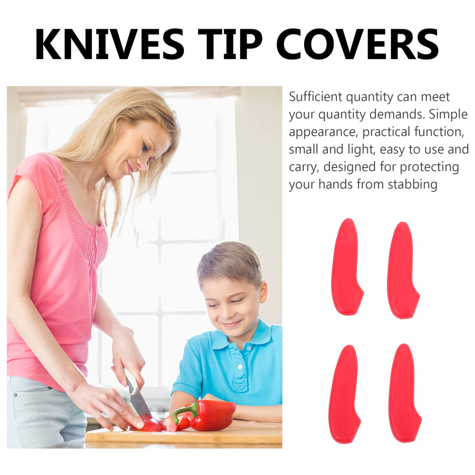 50pcs Plastic Knife Tip Covers - Protective Sleeves for Kitchen Knives & Cutters - Sharp Blade Protector - Safe Storage & Organization for Home & Professional Kitchens - Perfect for Moving, Travel, and Child Safety