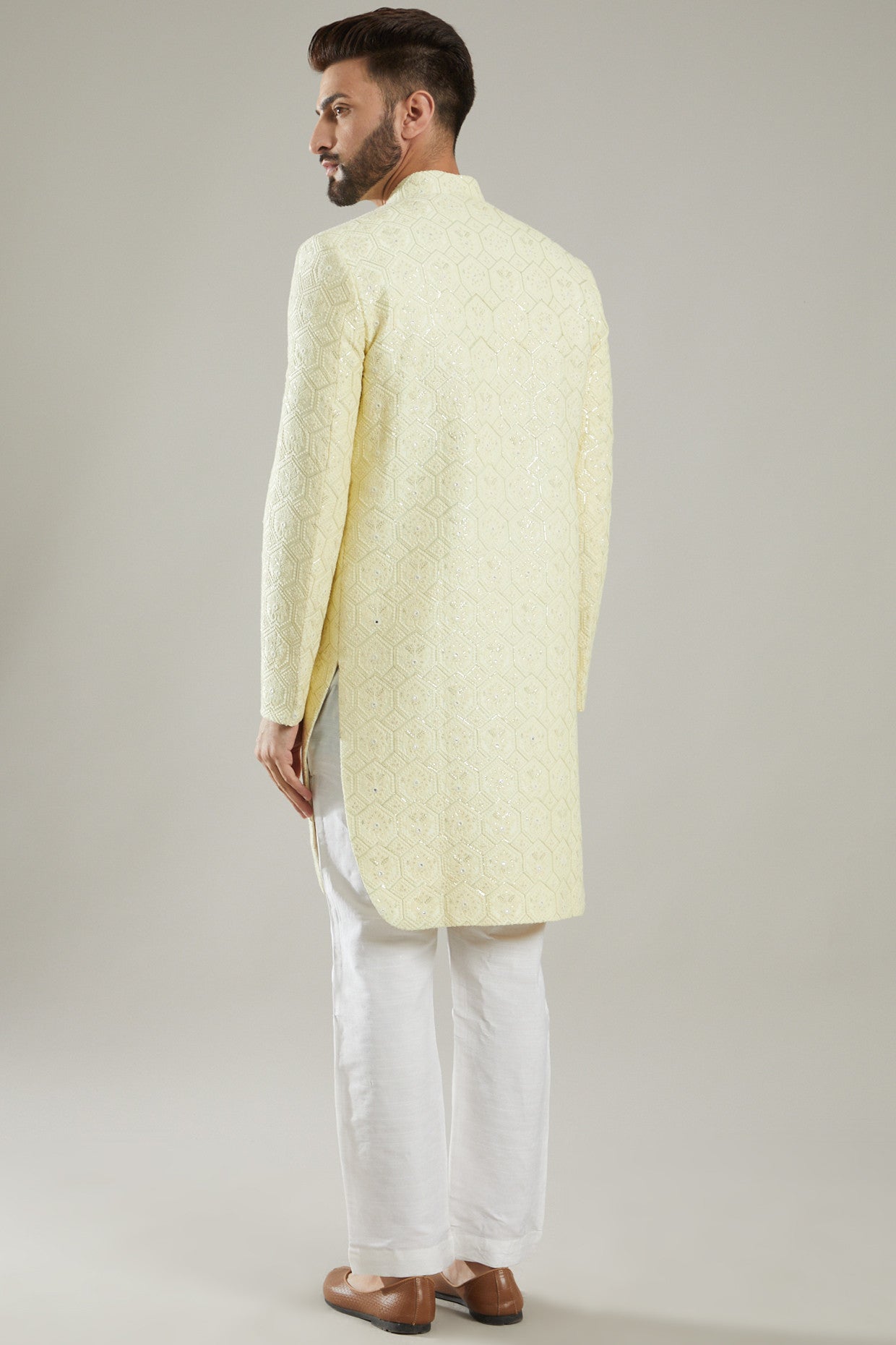 Stylish Lime Silk Indo Western Jacket for Women - Elegant Fusion Fashion - Perfect for Weddings, Parties & Special Occasions