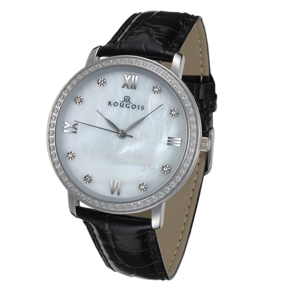 Luxury Stainless Steel Men's Watch with Marble Dial & Genuine Leather Band - Rougois Covington Series - Waterproof Chronograph Watch for Business, Formal & Casual Wear - Perfect Gift for Office, Wedding, Anniversary & Special Occasions - Elevate Your Style for Meetings, Date Nights & Professional Events - Ideal for Daily Wear, Business Meetings, and Formal Occasions