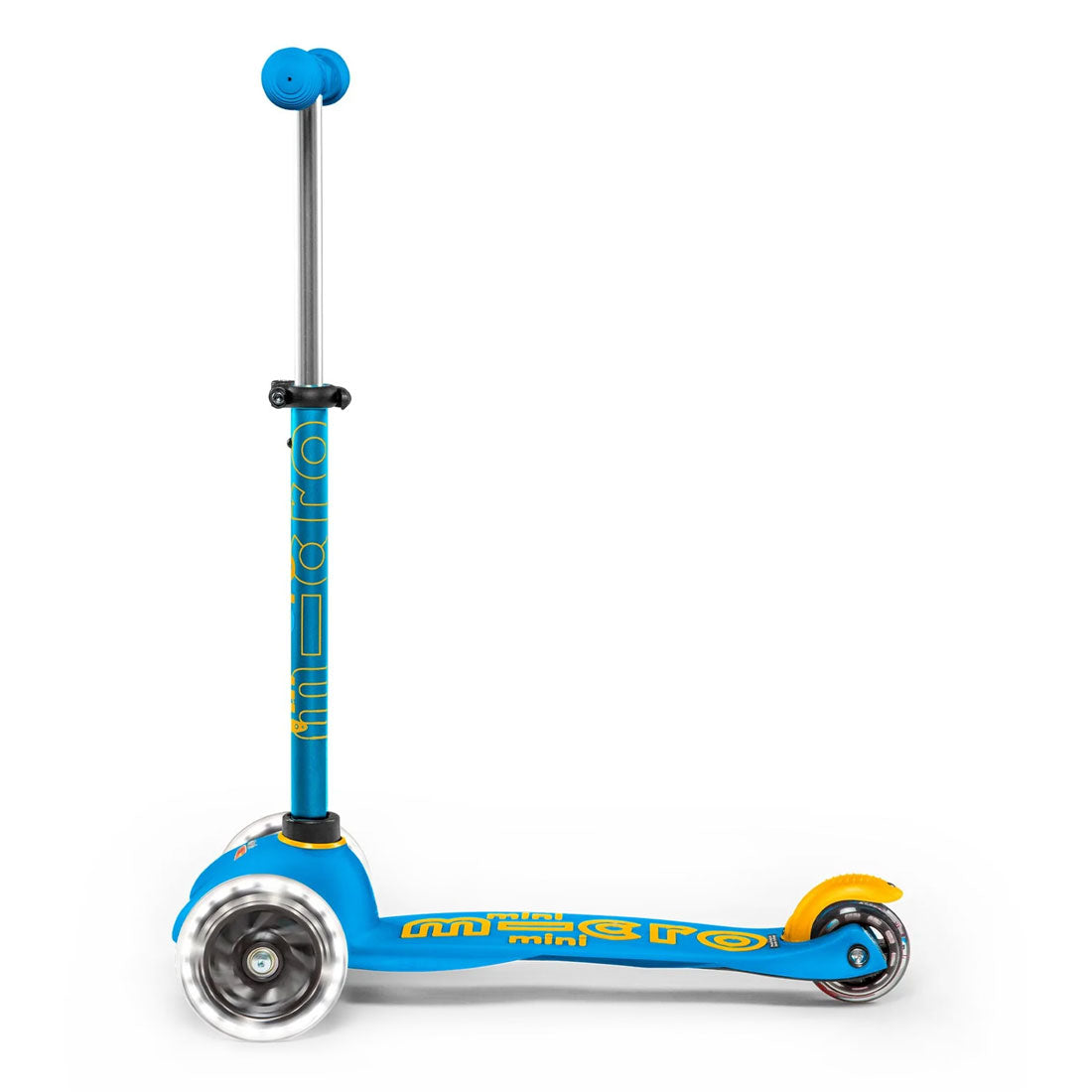 Micro Mini Deluxe 3 Wheel LED Scooter for Kids - Light Up Ocean Blue | Perfect for Commuting, Neighborhood Rides & Outdoor Fun
