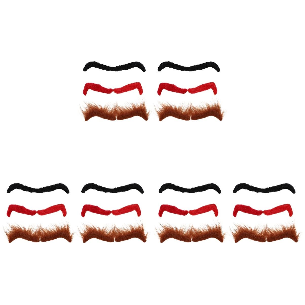 FRCOLOR 3 Sets Realistic Fake Eyebrows for Cosplay - 6 Pairs per Set | Perfect for Halloween Costumes, Masquerade Balls & Theatrical Makeup | Enhance Your Costume Look for Parties & Stage Performances
