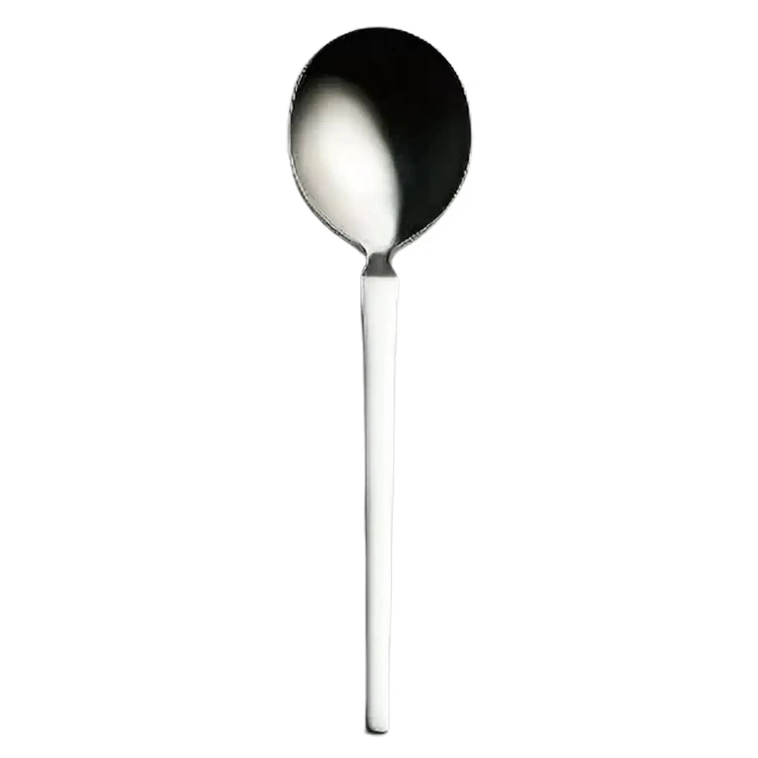 Premium Stainless Steel Bouillon Spoon Set - 6-Piece Elegant Soup Spoons for Fine Dining, Restaurants & Home Kitchen - Rust-Resistant, Dishwasher Safe - Perfect for Soups, Stews & Desserts