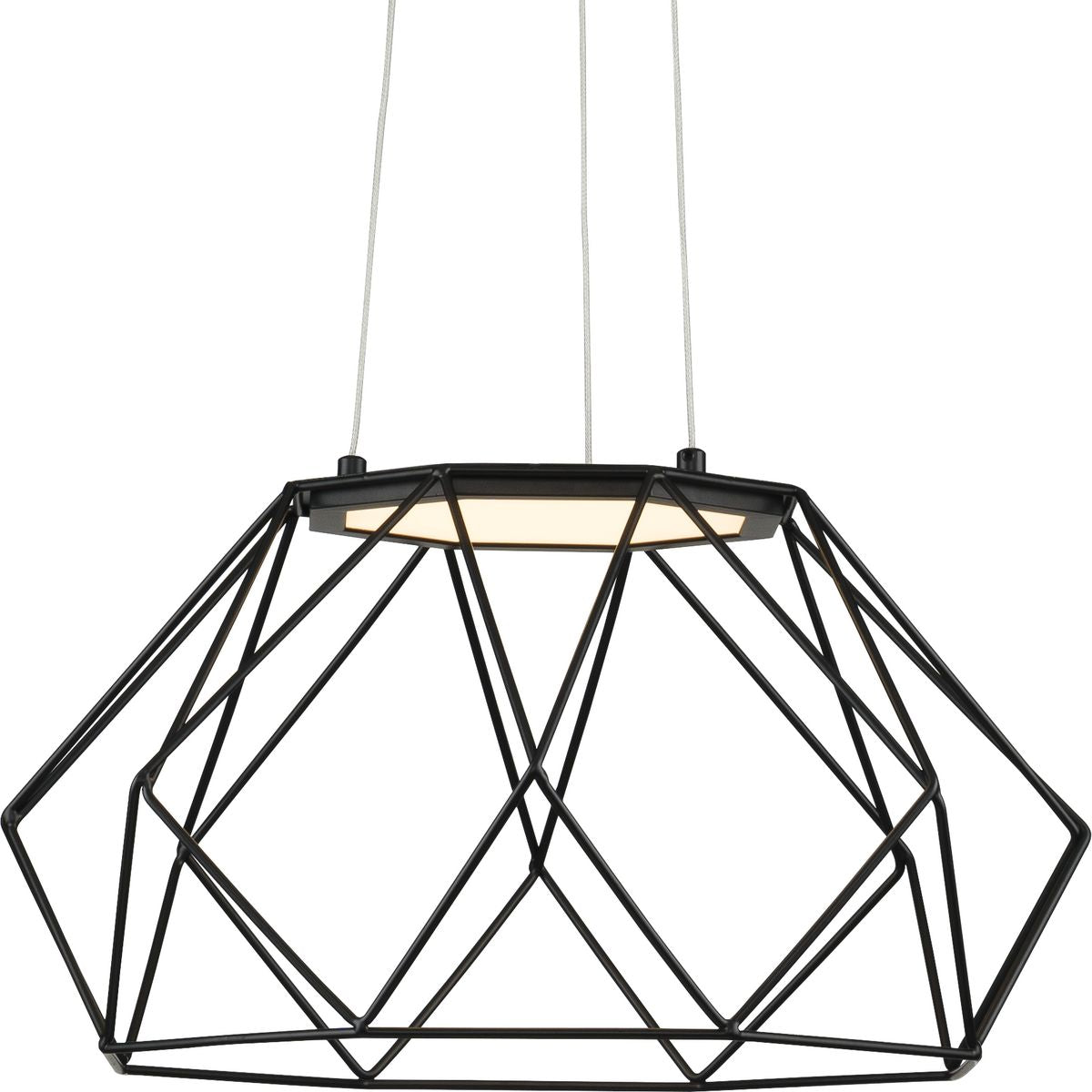 Modern Geodesic LED Pendant Light - Medium Size Hanging Fixture for Kitchen Island, Dining Room & Living Room Lighting