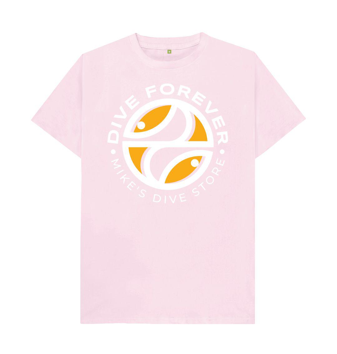 Forever Dive T-Shirt - Orange Logo with White Outline - Comfortable Casual Wear for Surfing, Beach & Outdoor Activities