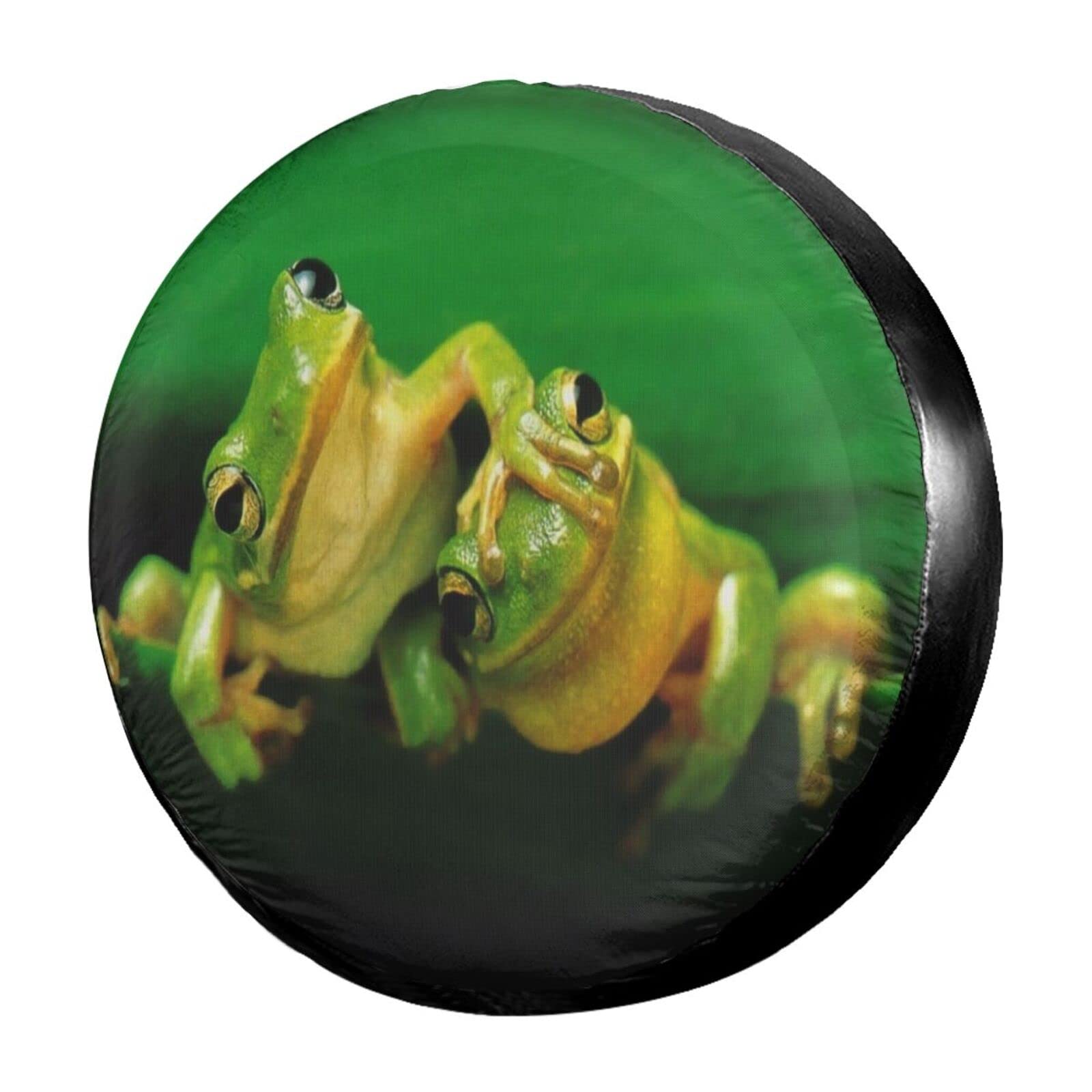 Funny Cute Frog Spare Tire Cover - Waterproof Dust-Proof 16 Inch Wheel Cover for Trailers, RVs, SUVs & Trucks - Perfect for Outdoor Camping & Road Trips