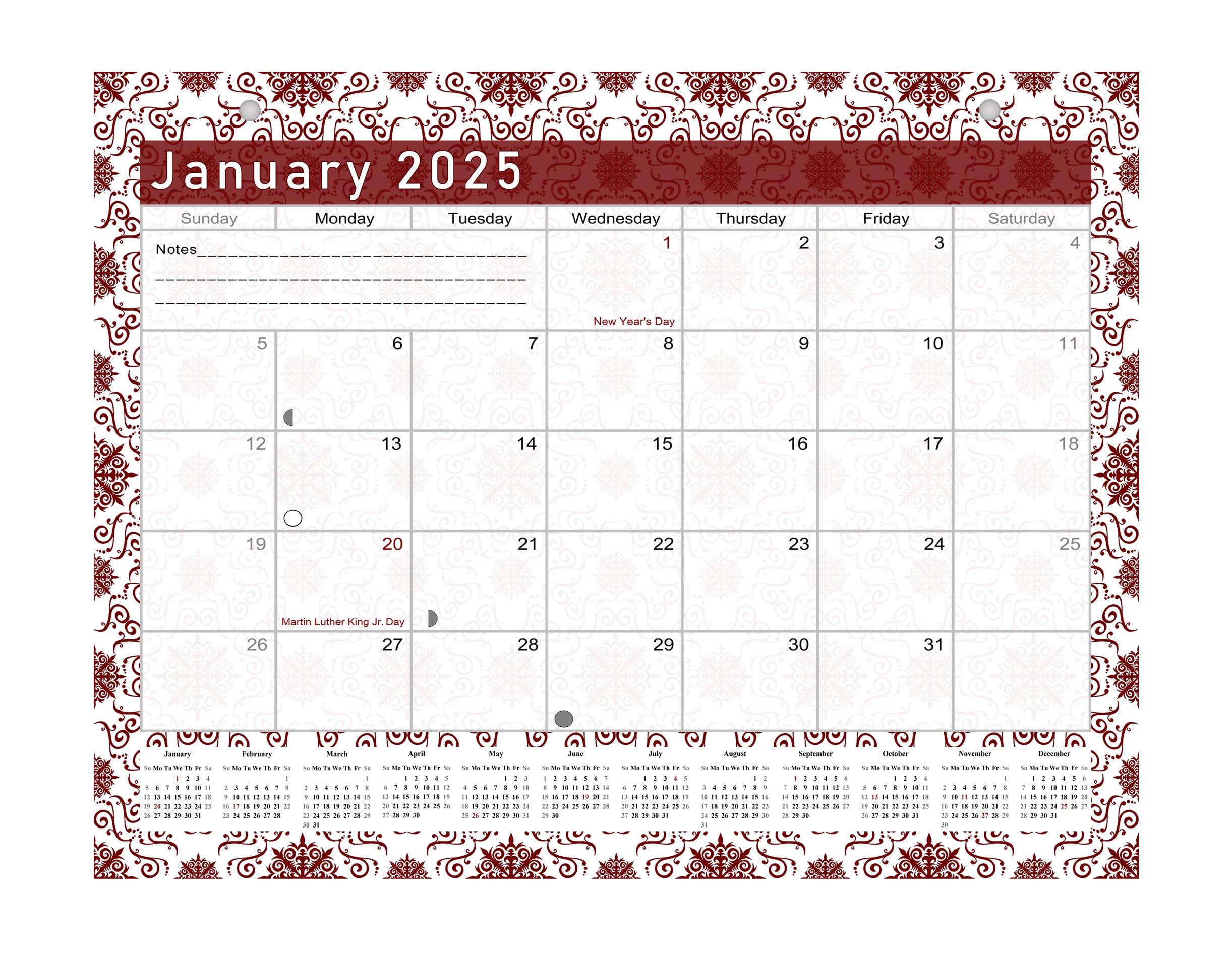 2025 Monthly Magnetic & Desk Calendar - 12-Month Wall & Desktop Planner with Stickers - Perfect for Office, Home & School Organization (Edition #14)