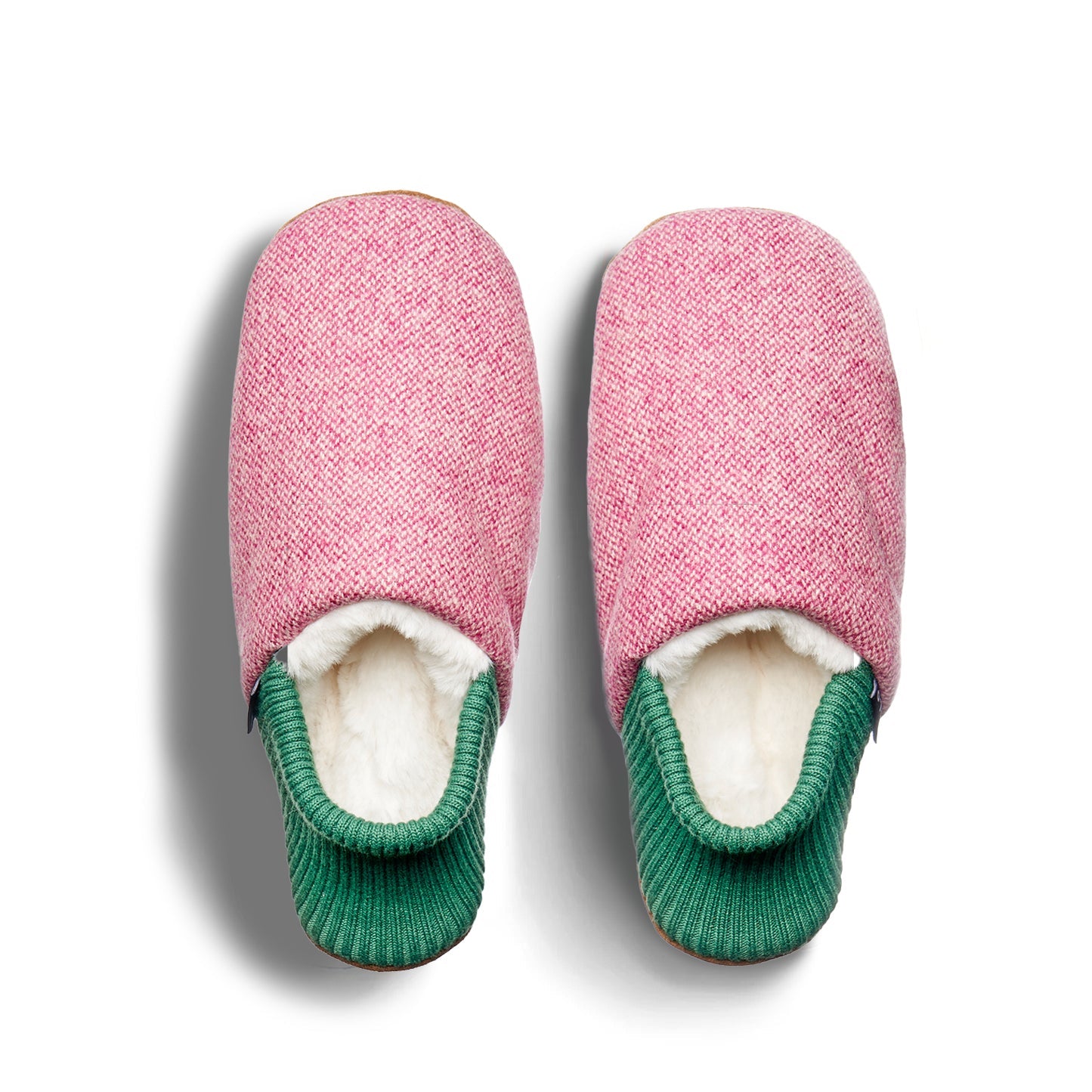 Warm Burel Wool House Slippers with Fur Lining - Cozy Indoor Shoes for Winter Comfort at Home